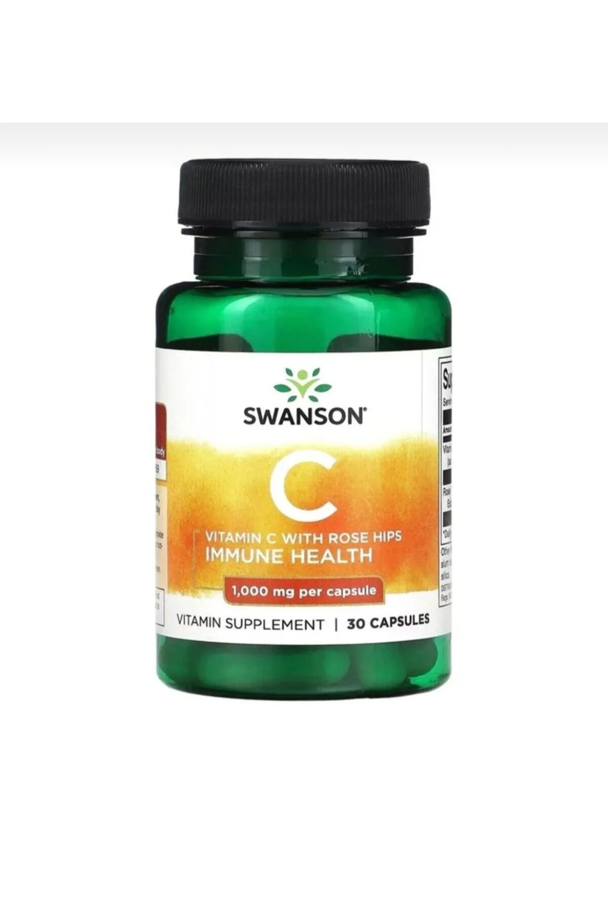 SWANSON C Vitamini 30 Kapsül – 1000 mg Bağışıklık Desteği