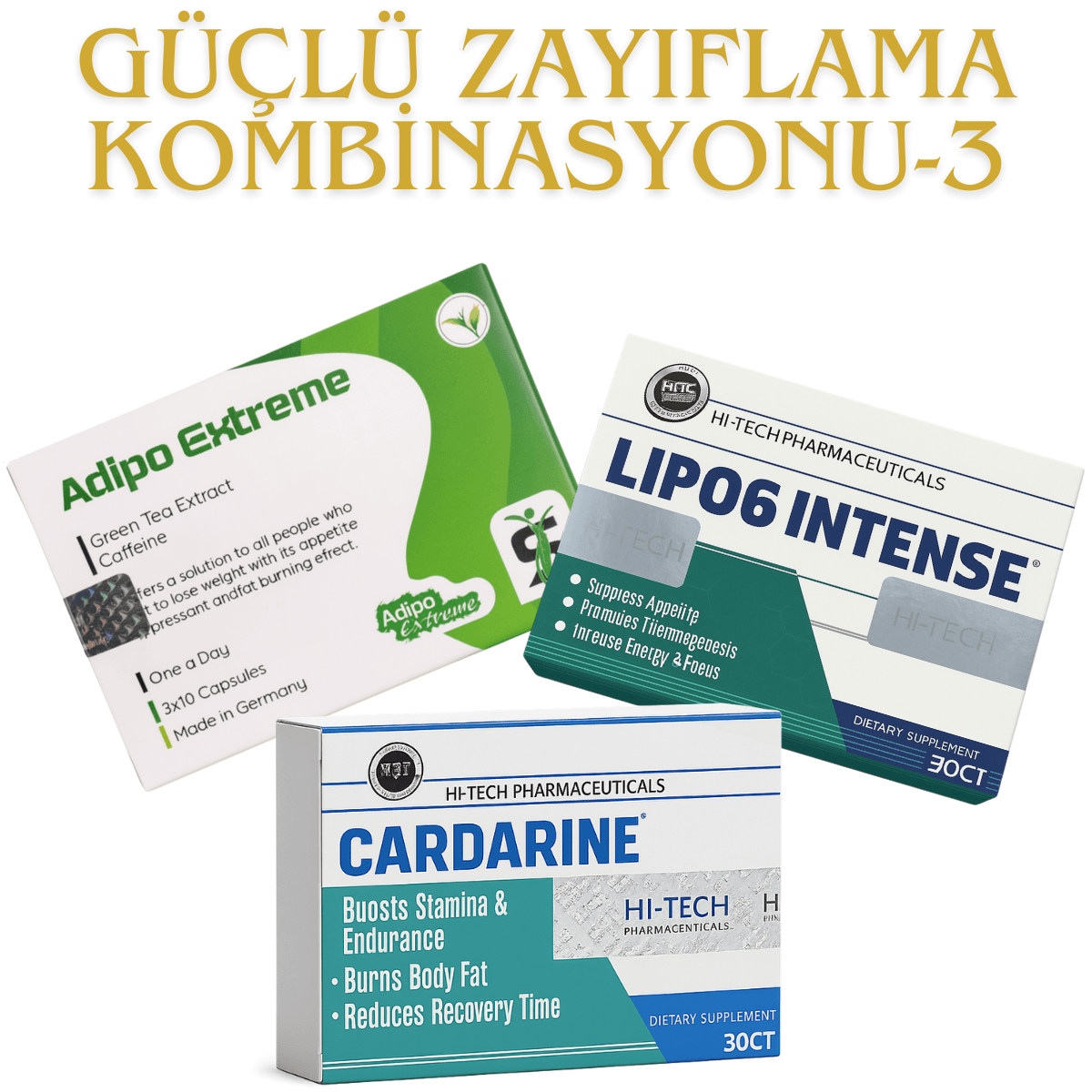 ADİPO EXTREME & LİPO6 İNTENSE & CARDERİNE (30 GÜNLÜK)