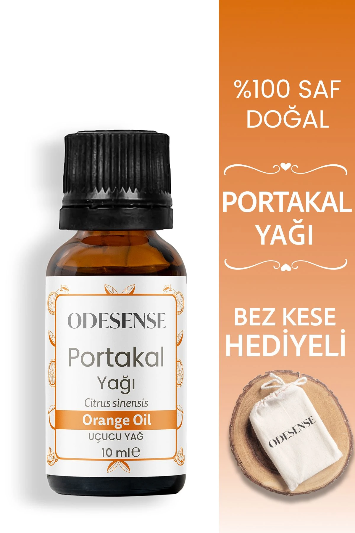 Portakal Uçucu Yağı 10 ml %100 Doğal Ve Saf Içerik Damlalıklı Kapaklı Şişe Difüzör Buhurdanlık Uygun