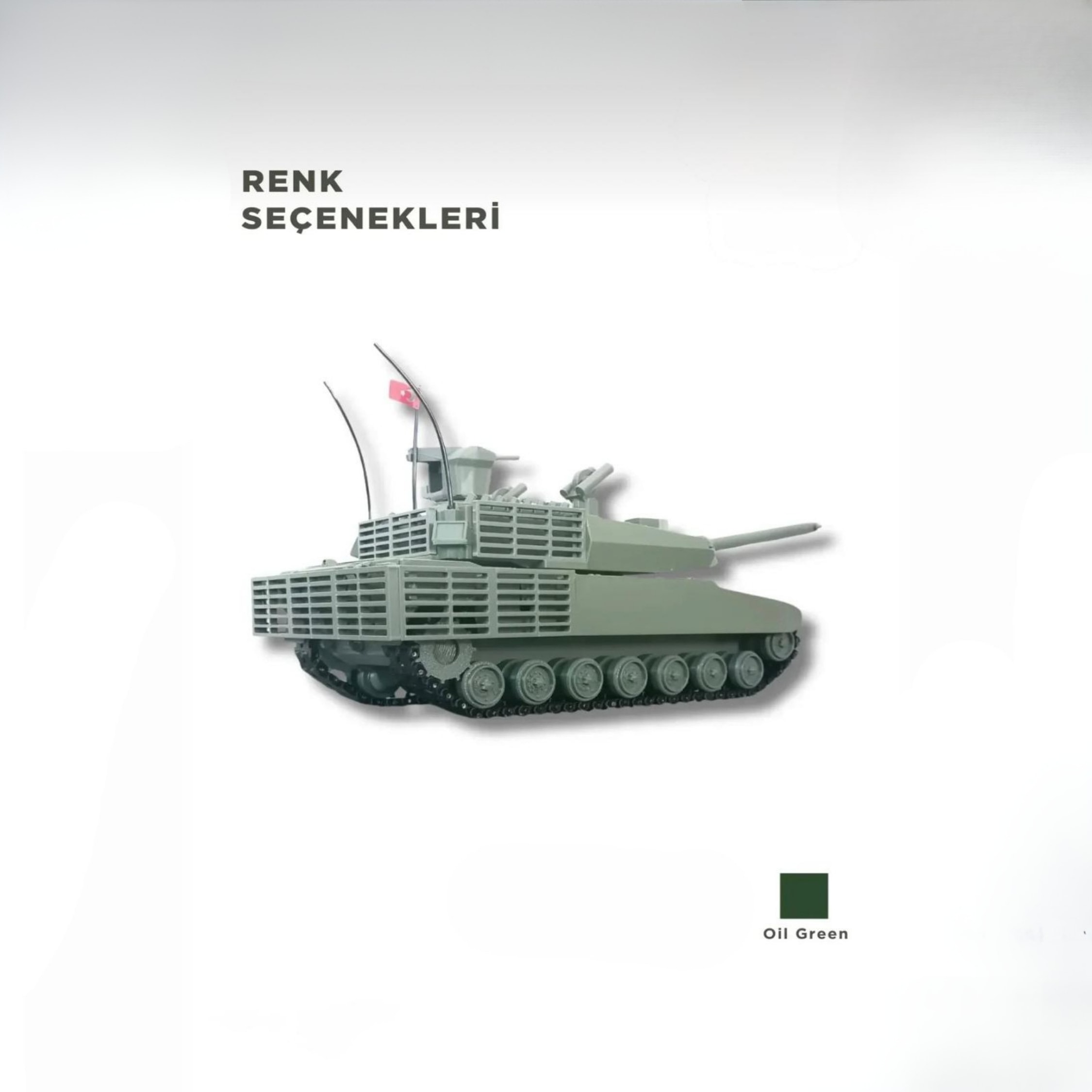 ALTAY 1/35 Ölçek, 11×21,5×11,5 cm Boyutlu, Hareketli Palet Sistemi Olan Tank Maketi
