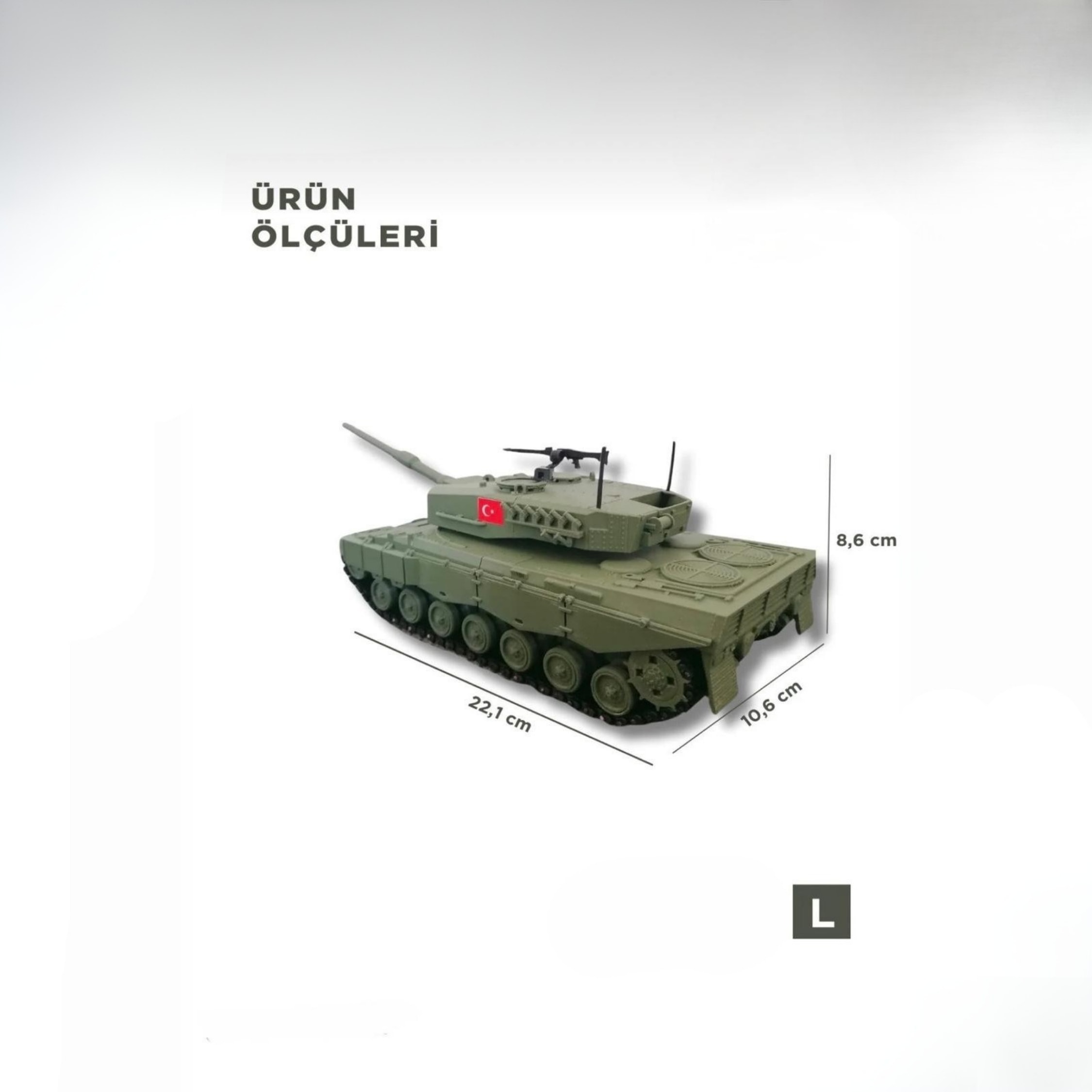 LEOPARD 2 A4 1/35 Ölçek, 10,6x22,1x8,6 cm Boyutlu, Hareketli Palet Sistemi Olan Tank Maketi