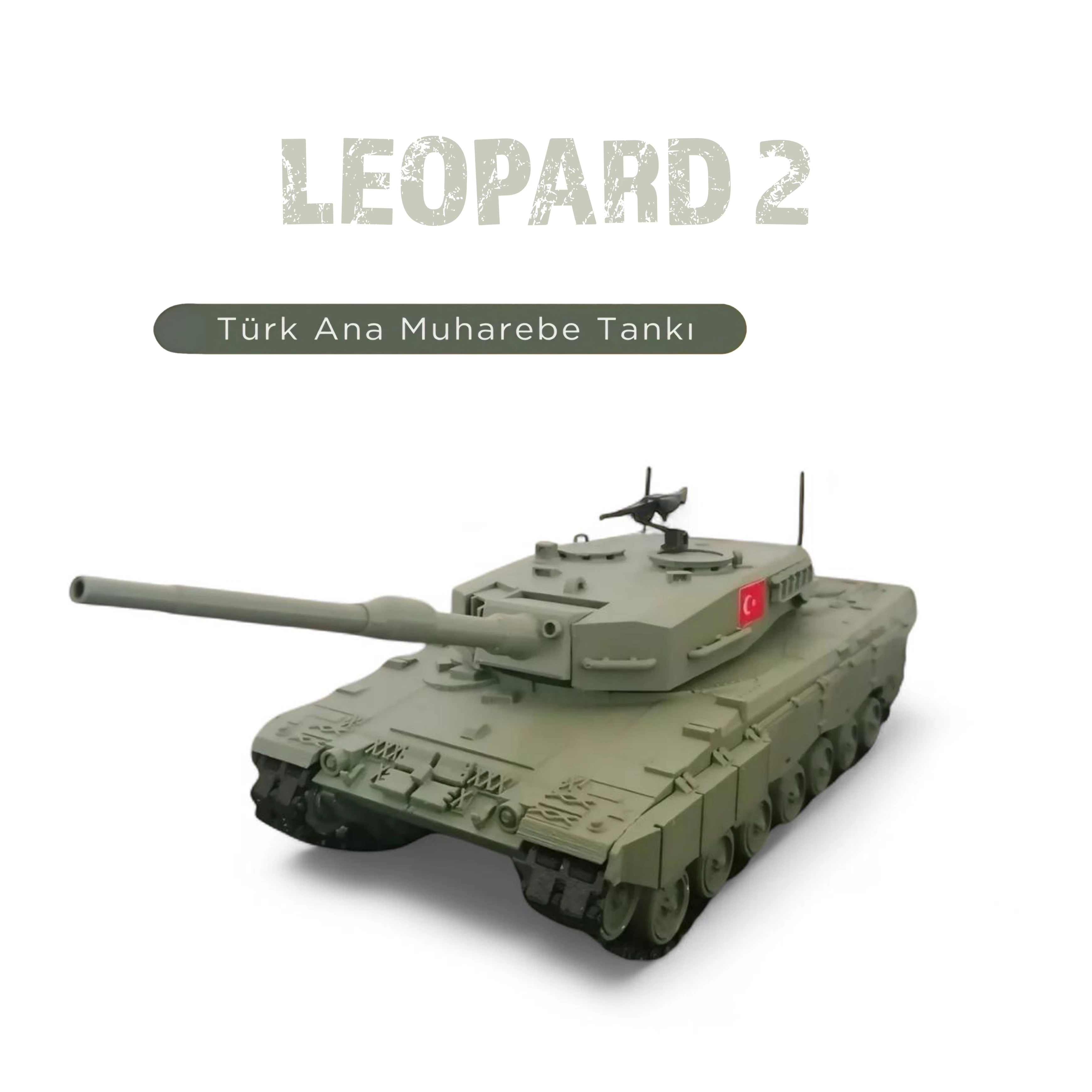 LEOPARD 2 A4 1/35 Ölçek, 10,6x22,1x8,6 cm Boyutlu, Hareketli Palet Sistemi Olan Tank Maketi