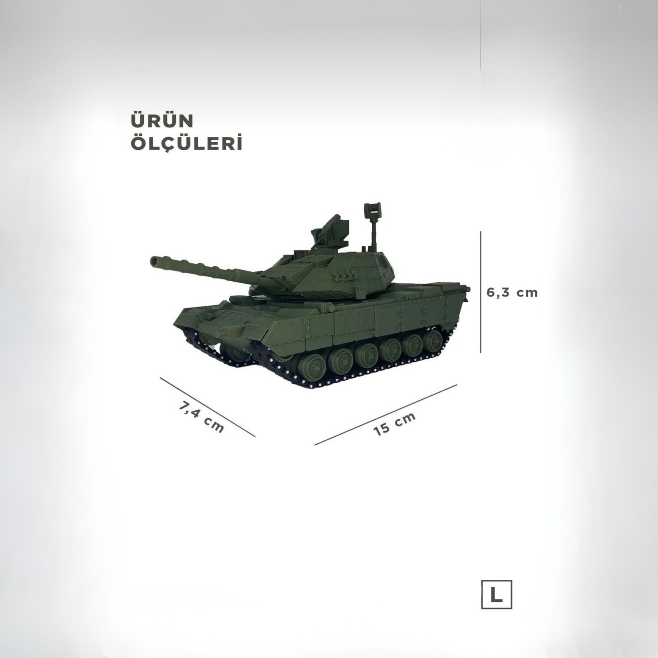 SABRA 1/35 Ölçek, 10,5x20x11,5 cm Boyutlu, Hareketli Palet Sistemi Olan Tank Maketi