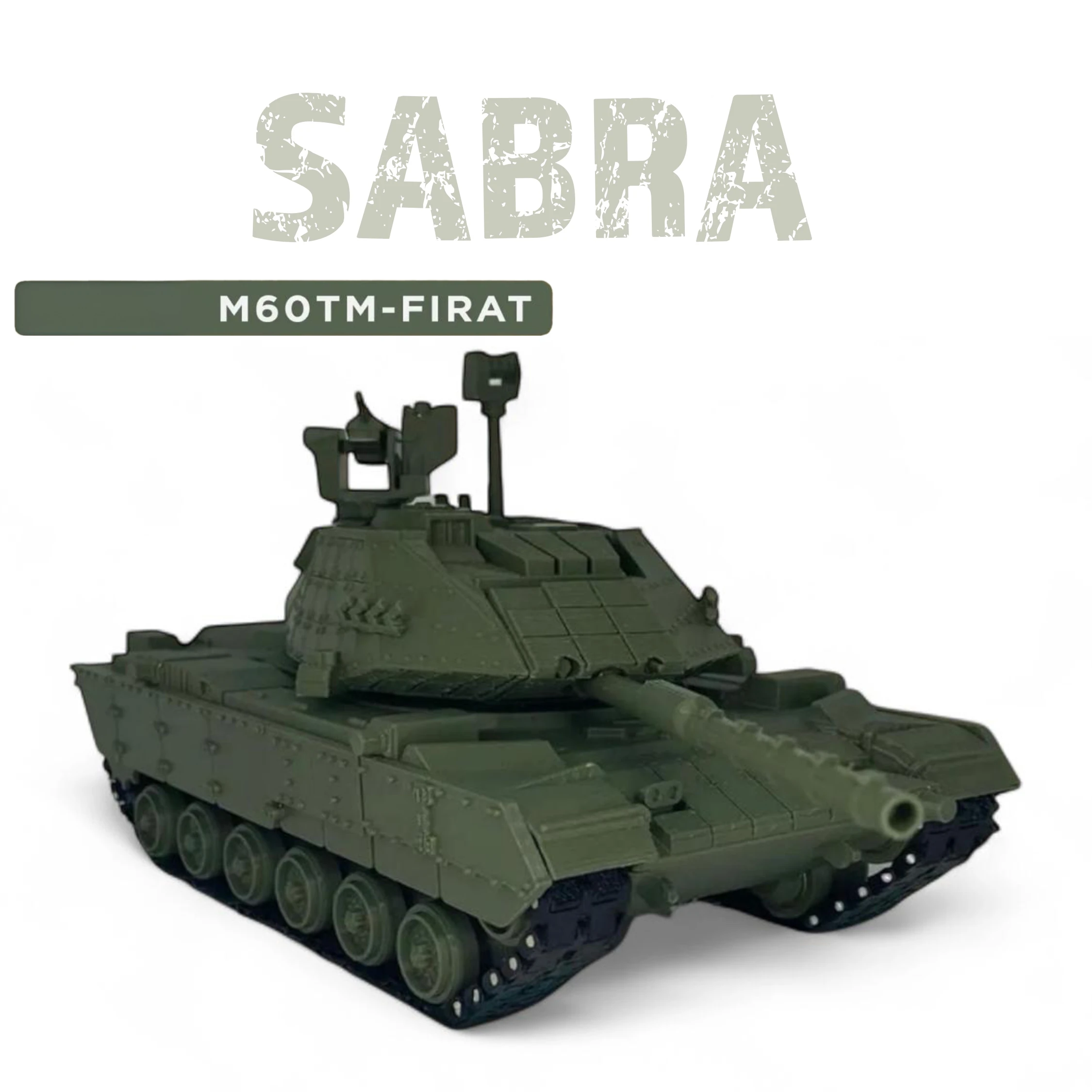 SABRA 1/35 Ölçek, 10,5x20x11,5 cm Boyutlu, Hareketli Palet Sistemi Olan Tank Maketi