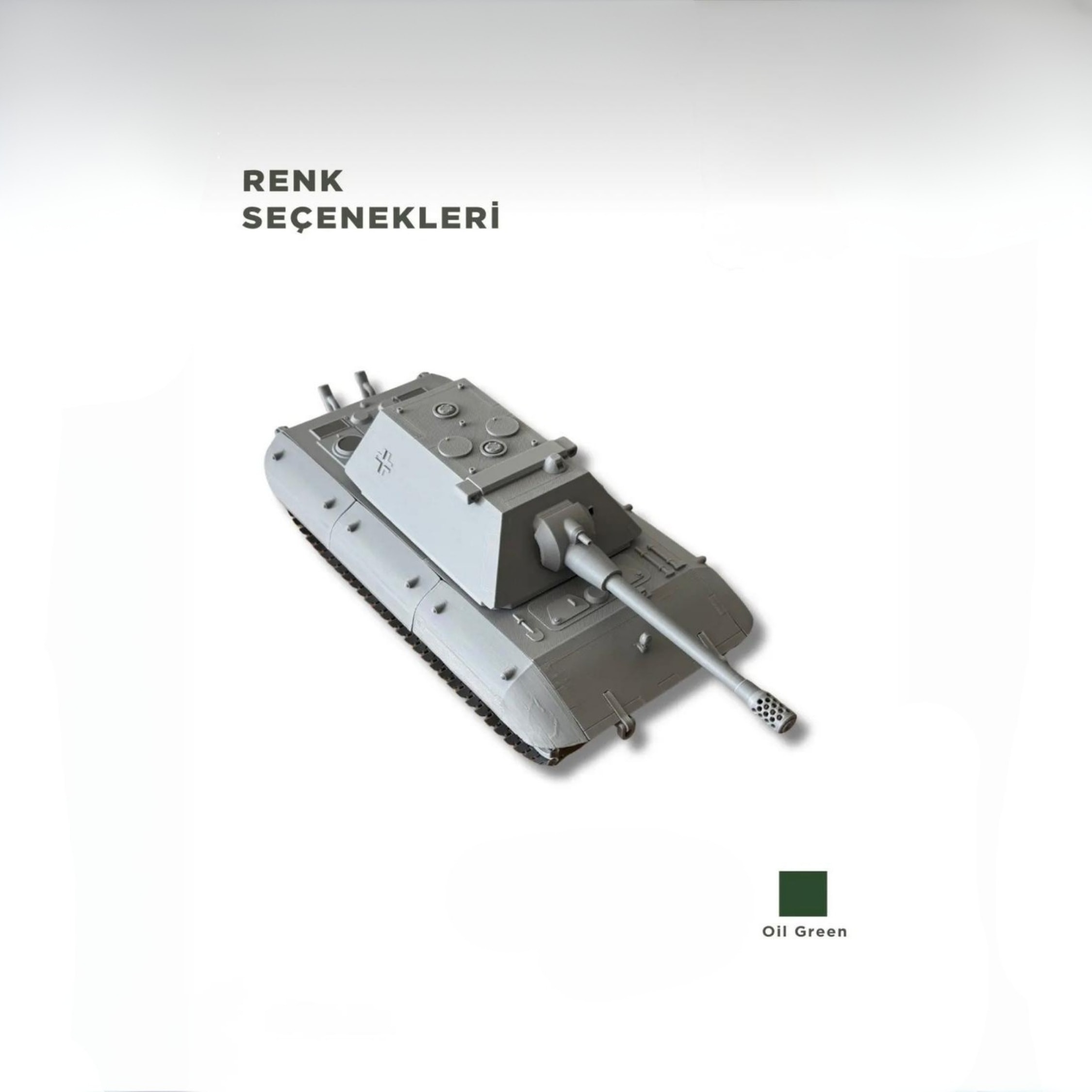 E100 1/35 Ölçek, 12,8×29,3×9,5 cm Boyutlu, Hareketli Palet Sistemi Olan Tank Maketi