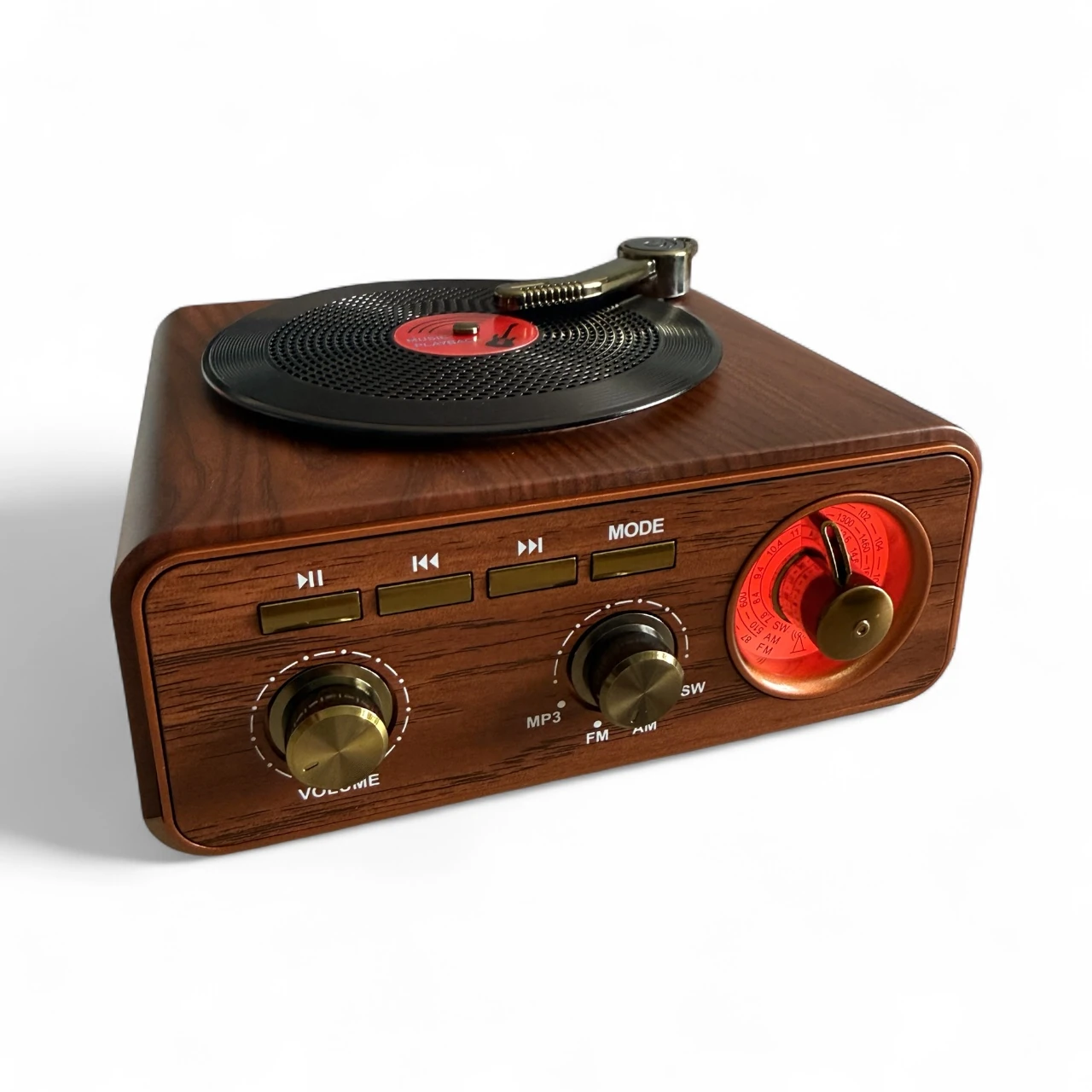 NOSTALJİ RADYO PLAKET - KAHVE