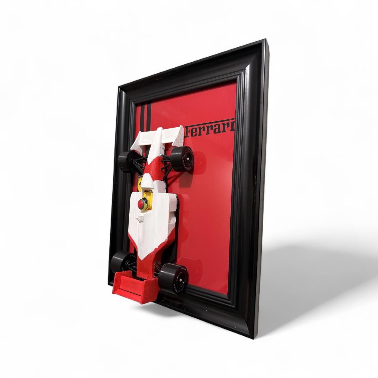 30x40 F1 ARAÇ FİGÜRLÜ ÇERÇEVELİ  3D TABLO