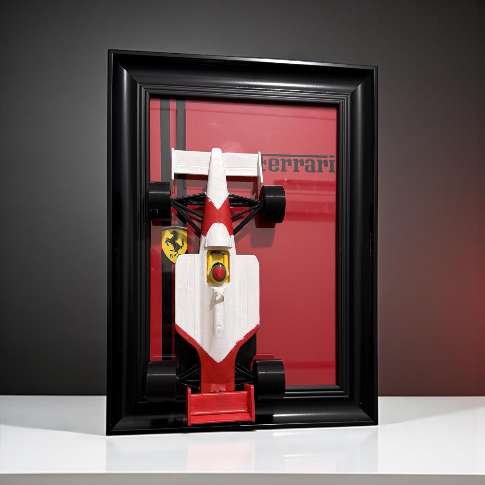 30x40 F1 ARAÇ FİGÜRLÜ ÇERÇEVELİ  3D TABLO