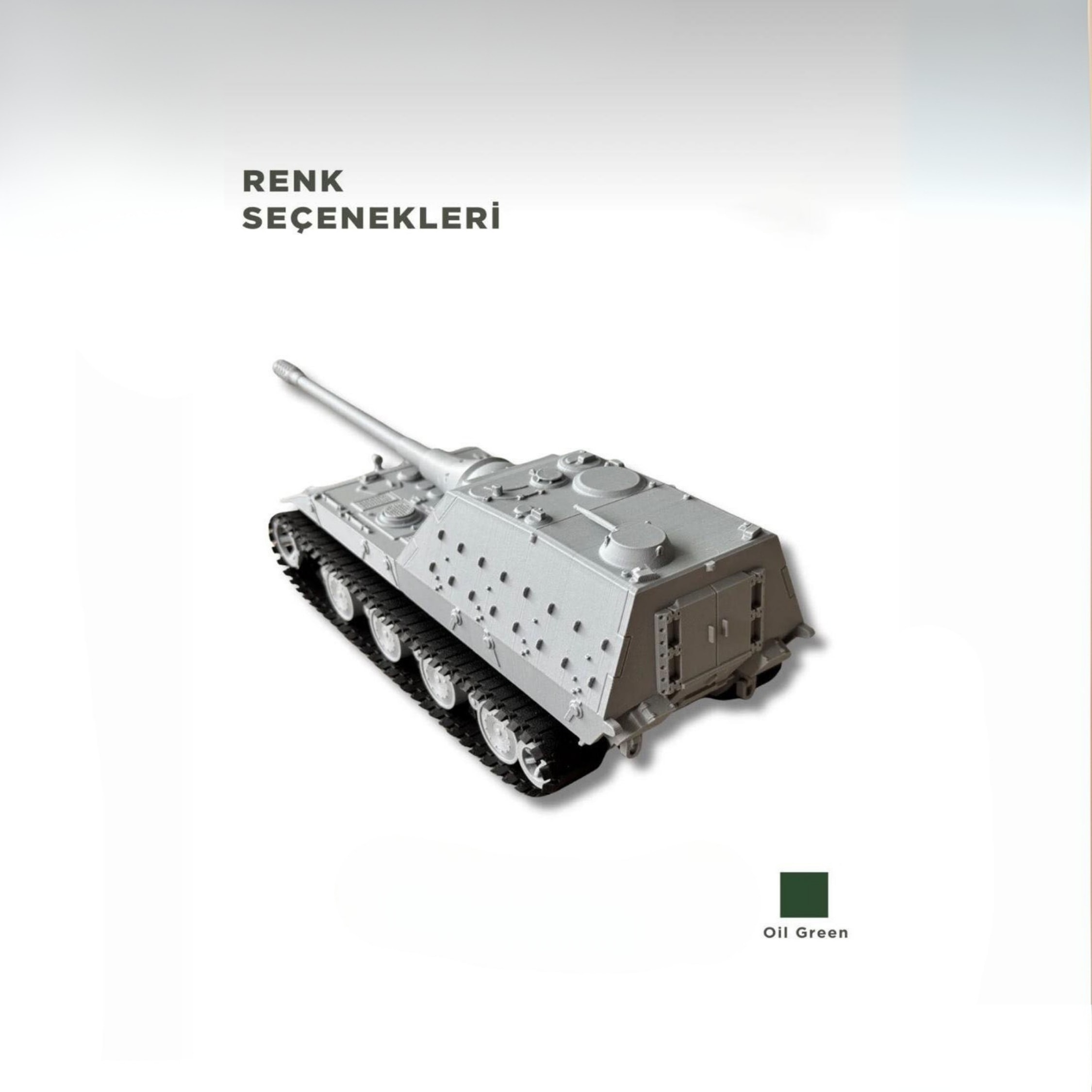 JAGDPANZER E100 1/35 Ölçek, 12,8×29,3×10,6 cm Boyutlu, Hareketli Palet Sistemi Olan Tank Maketi