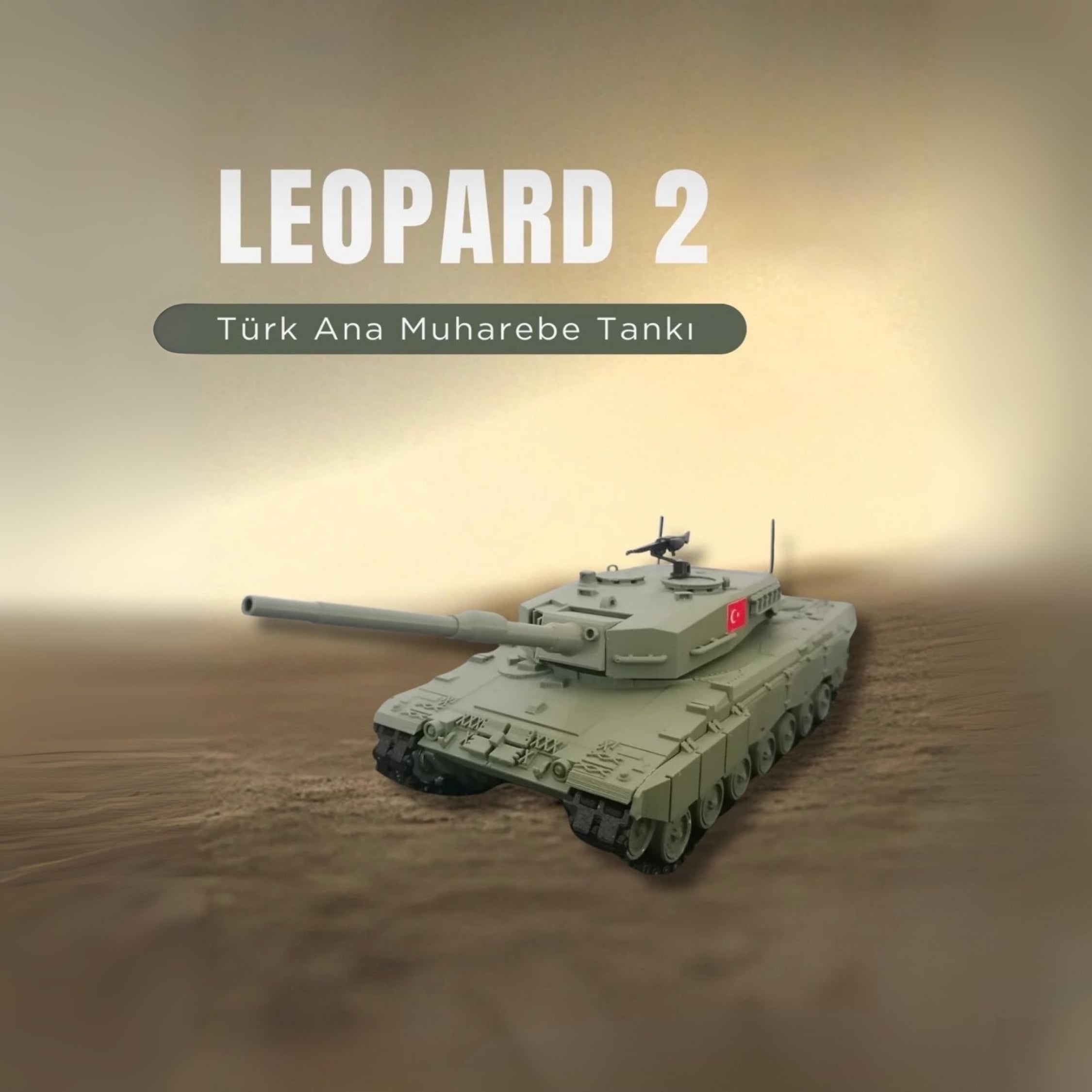 LEOPARD 2 A4 1/35 Ölçek, 10,6x22,1x8,6 cm Boyutlu, Hareketli Palet Sistemi Olan Tank Maketi