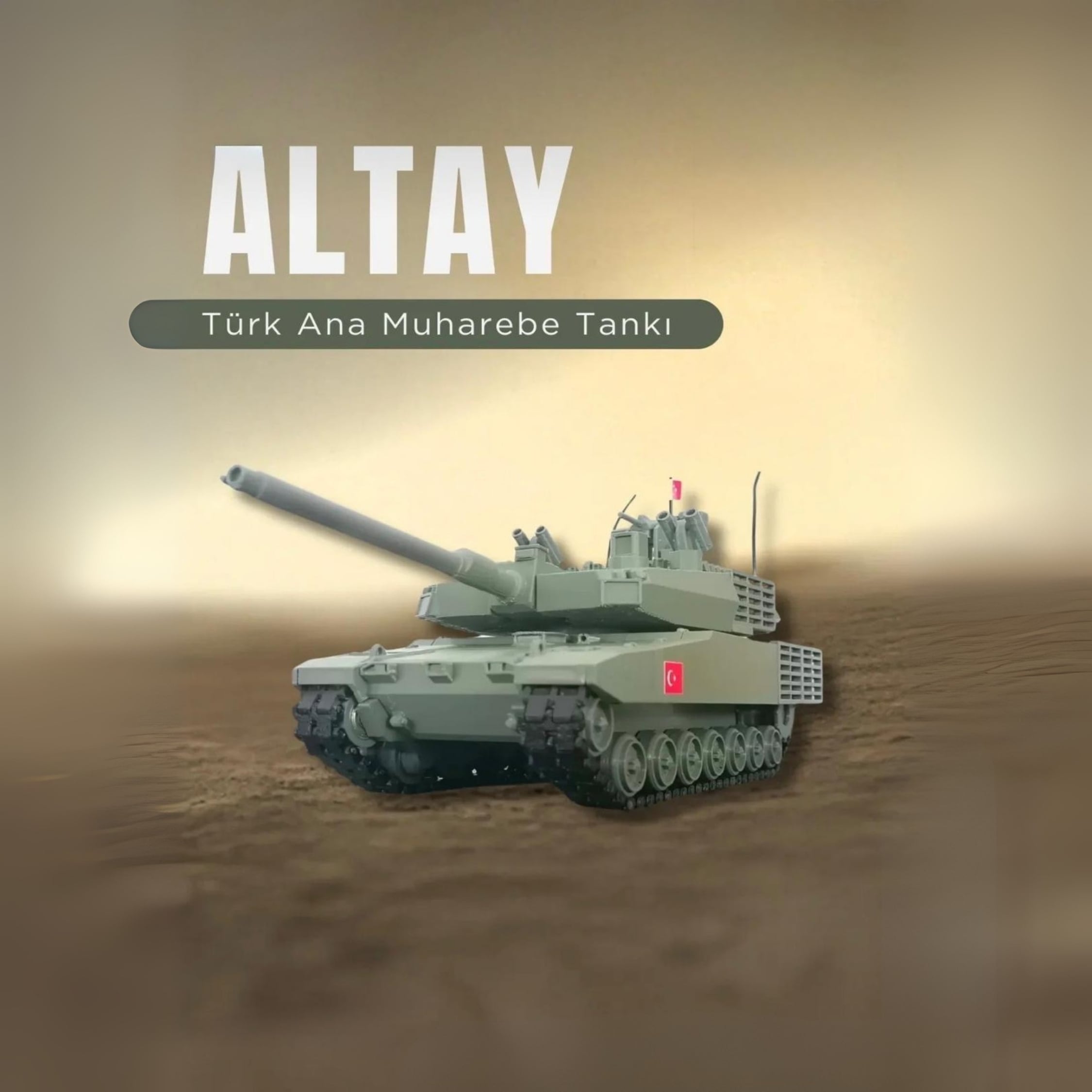 ALTAY 1/35 Ölçek, 11×21,5×11,5 cm Boyutlu, Hareketli Palet Sistemi Olan Tank Maketi