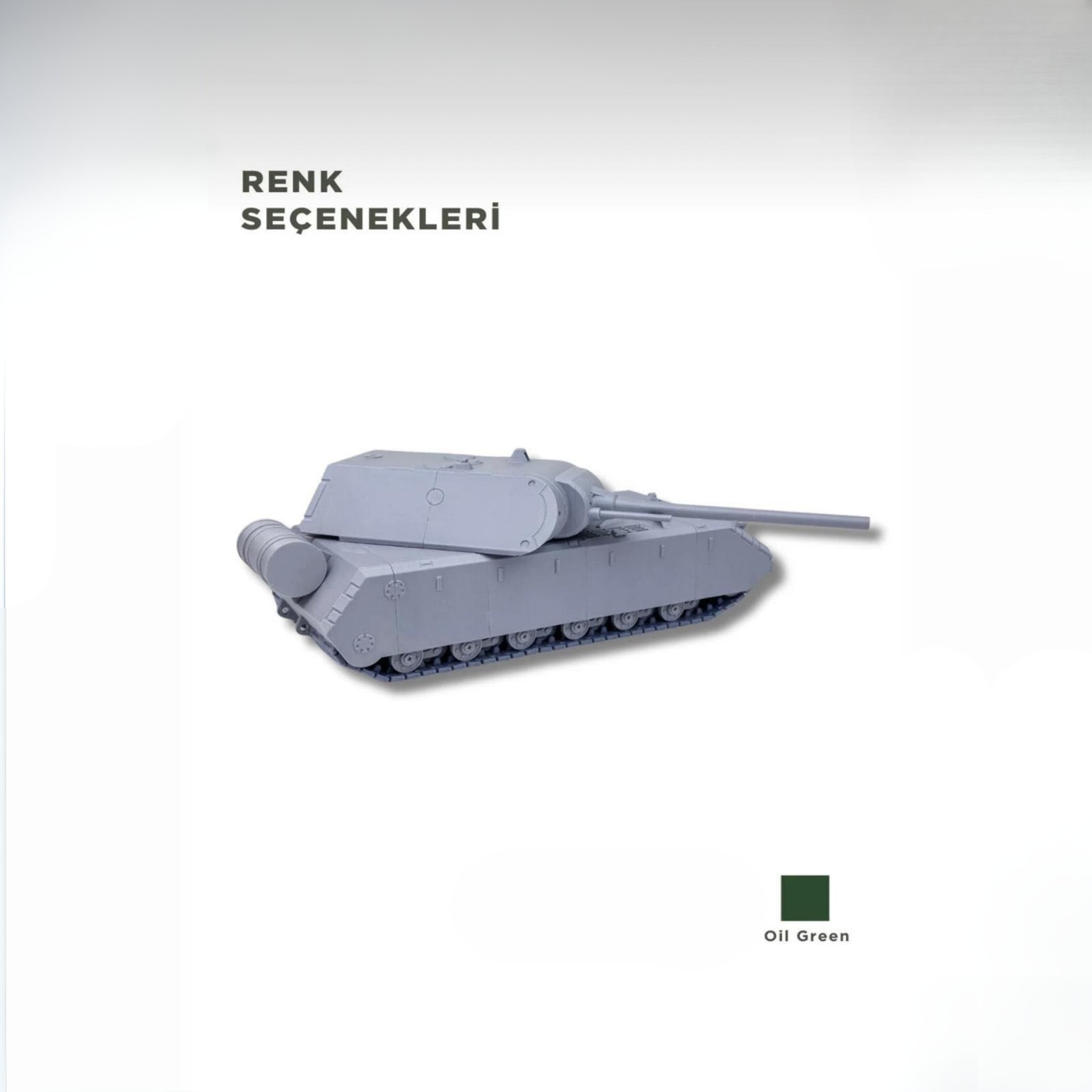 MAUS 1/35 Ölçek, 10,37x29,14x10,6 cm Boyutlu, Hareketli Palet Sistemi Olan Tank Maketi
