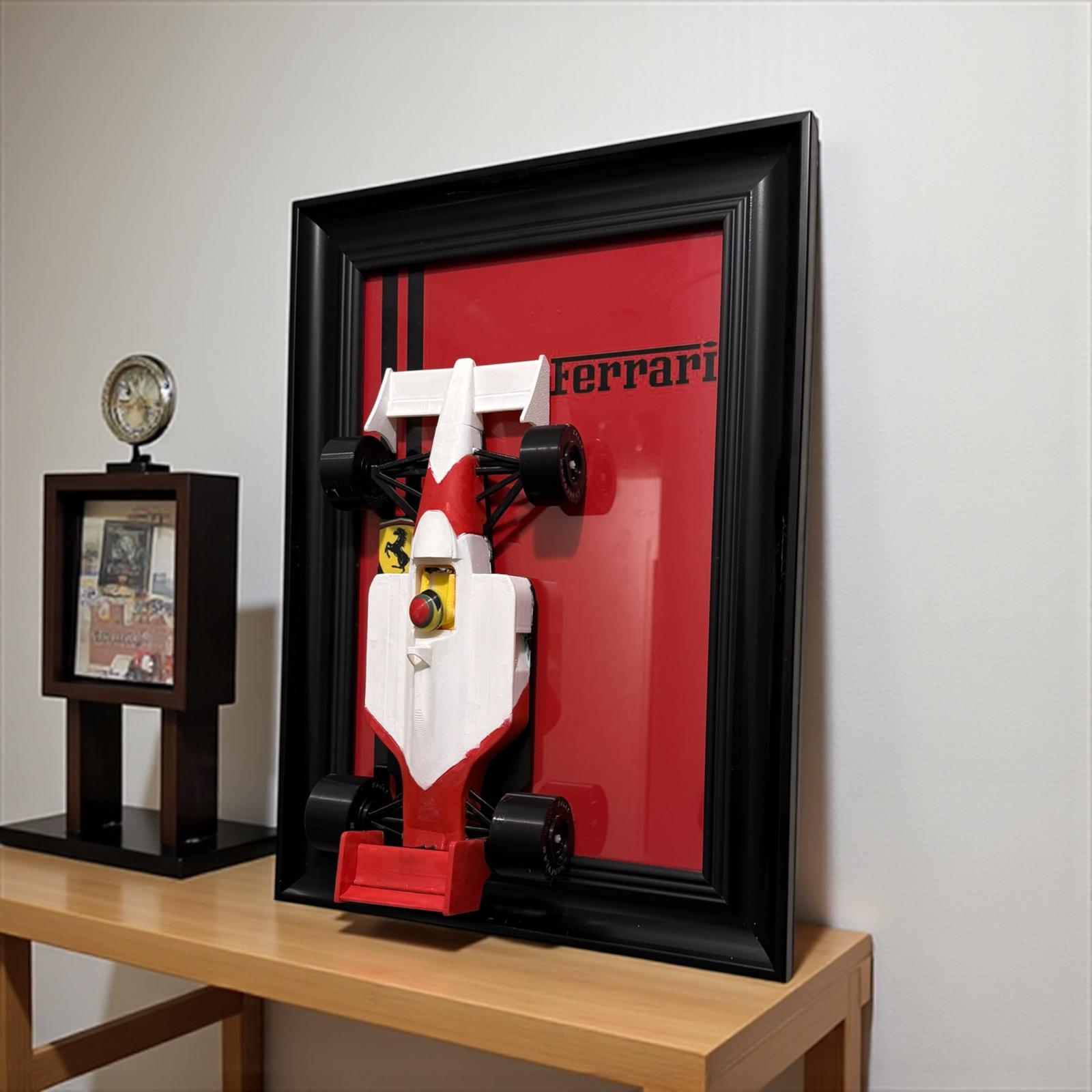 30x40 F1 ARAÇ FİGÜRLÜ ÇERÇEVELİ  3D TABLO