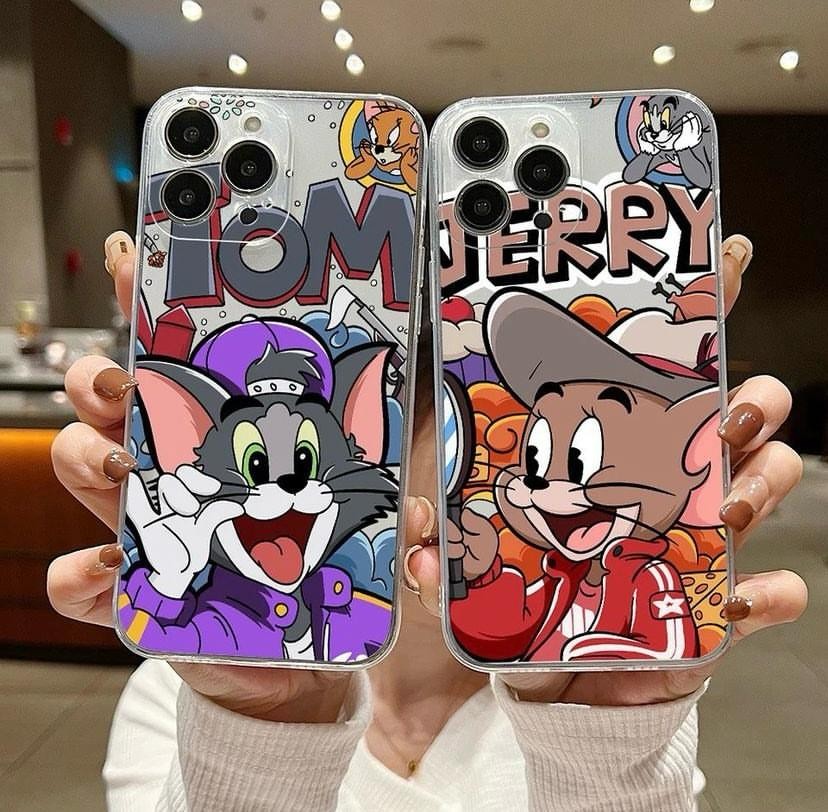 Tom ve Jerry Tasarımlı Şeffaf Kılıf