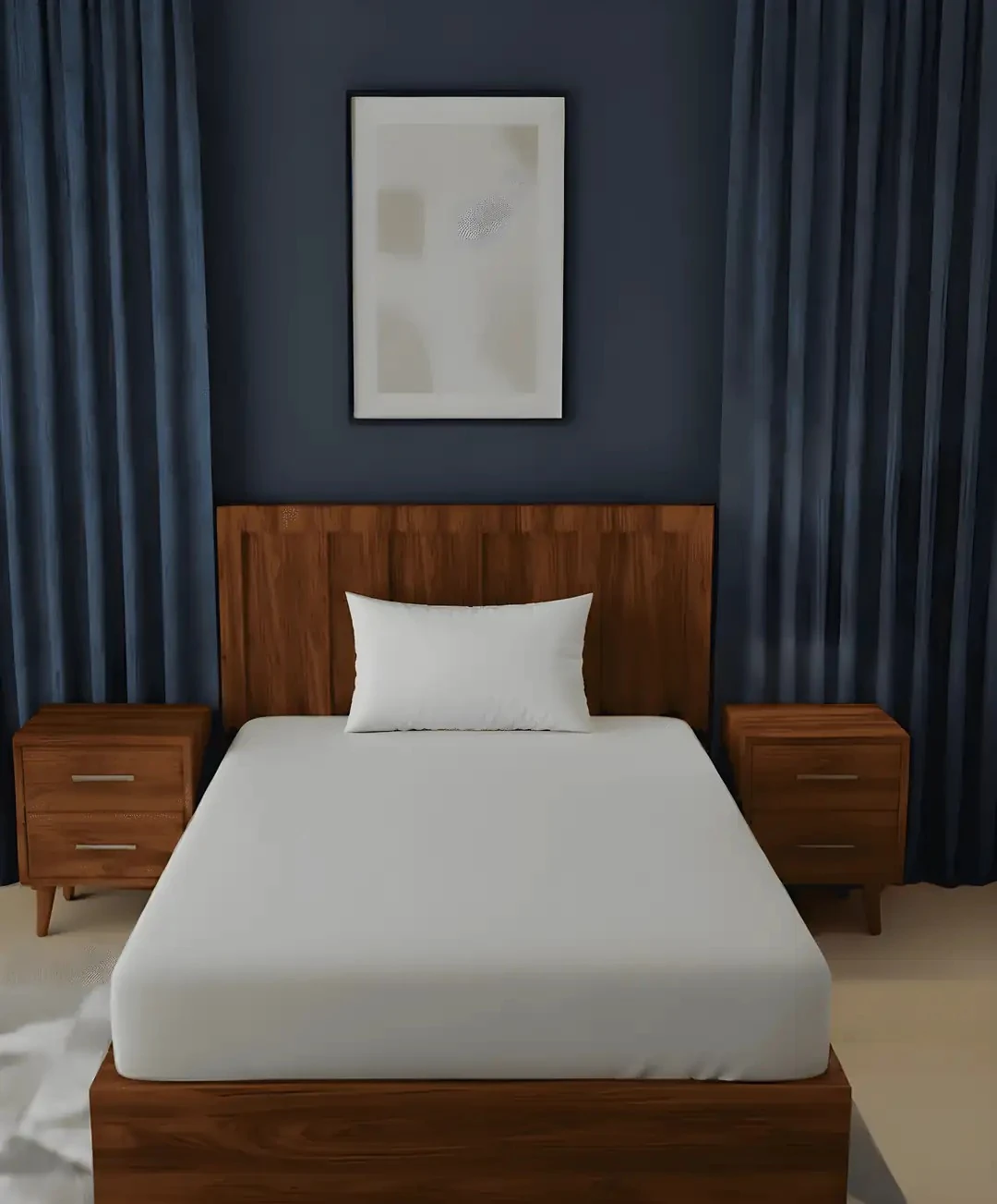 BEYAZ PENYE LASTİKLİ ÇARŞAF YATAĞI TAM SARAR,KAYMAZ.