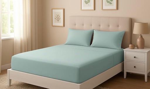 MİNT YEŞİLİ PENYE LASTİKLİ ÇARŞAF YATAĞI TAM SARAR,KAYMAZ.