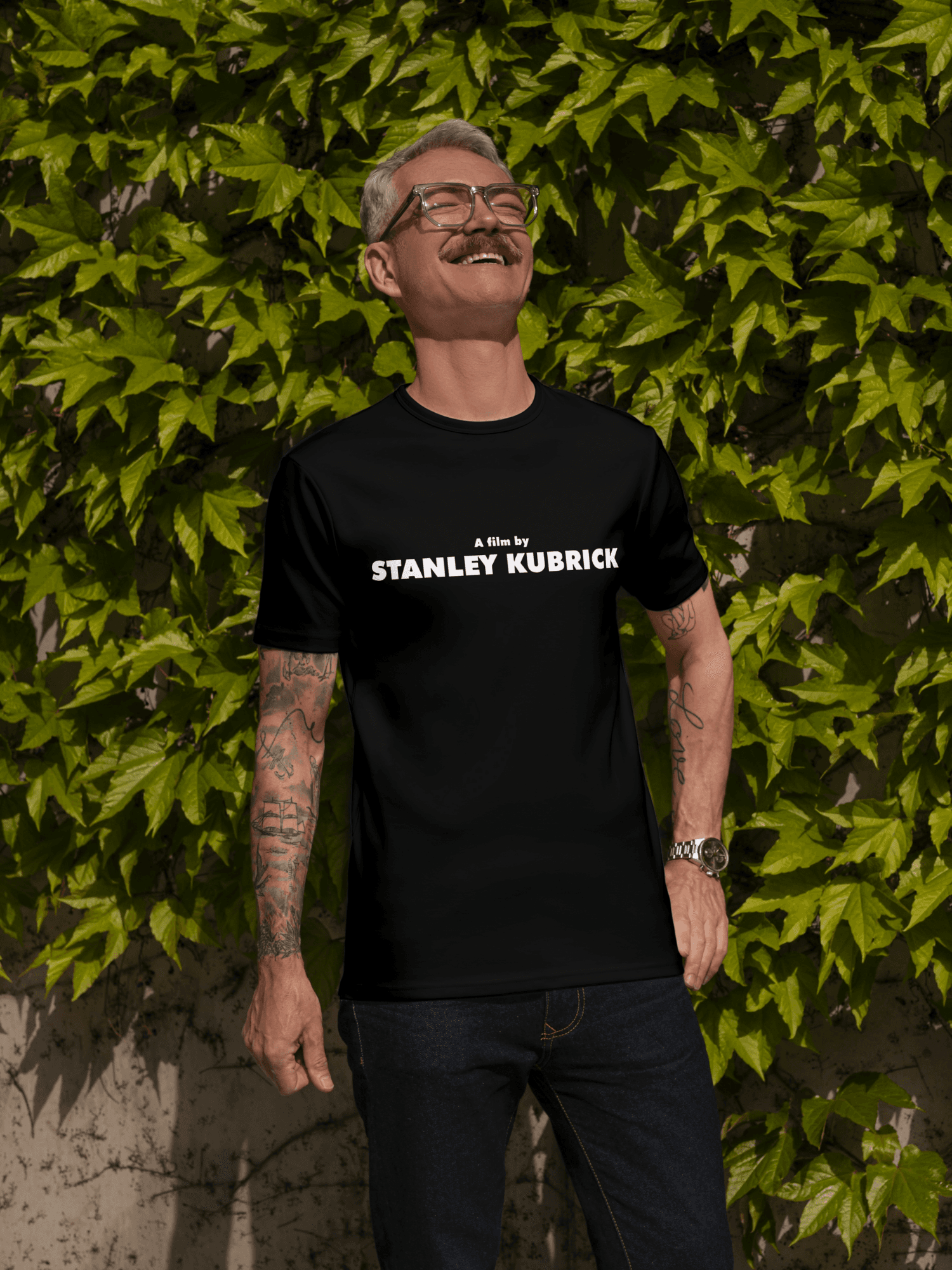 Stanley Kubrick yazılı baskı tshirt byanatoli