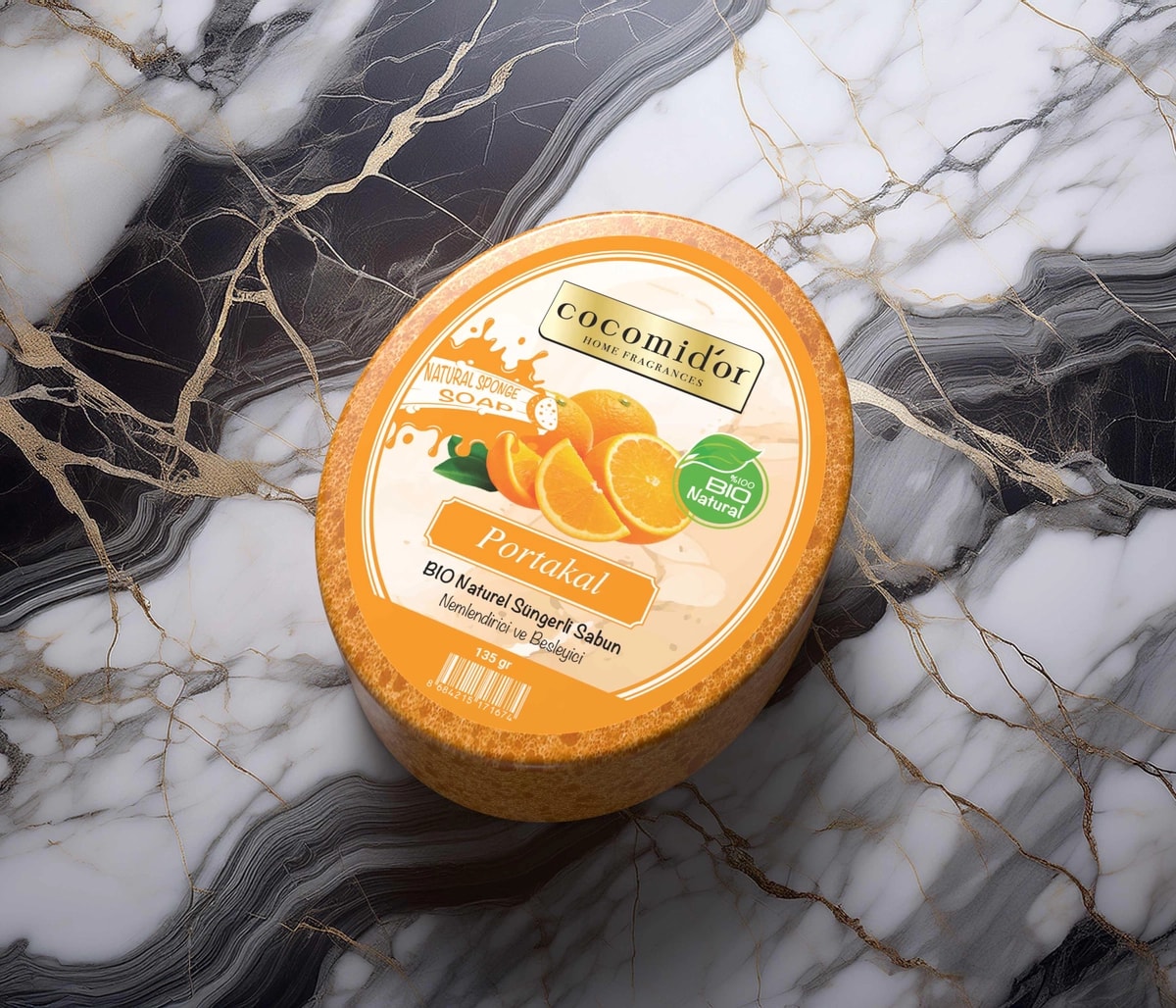 Süngerli Sabun Portakal Orange