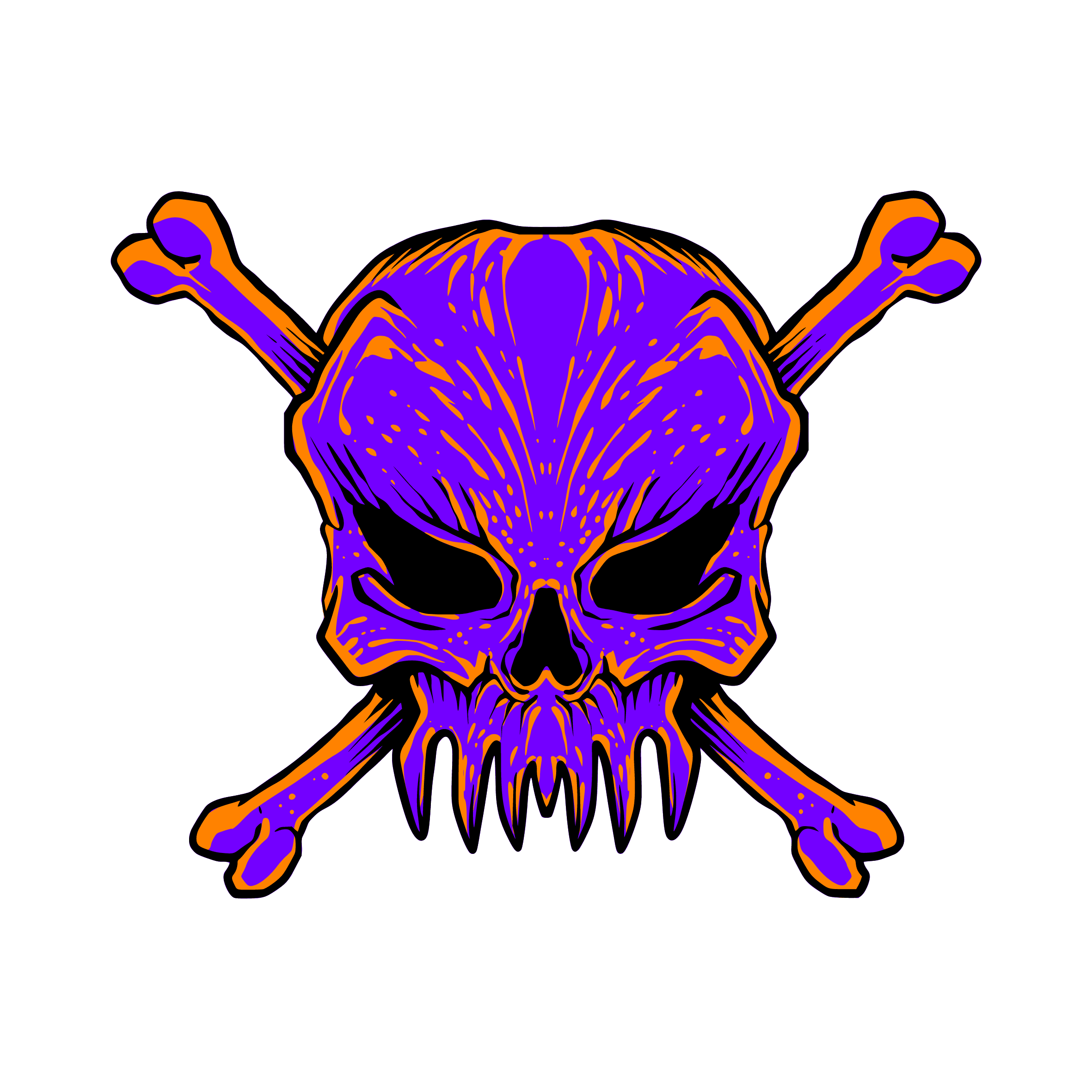 Purple Head şeffaf sticker