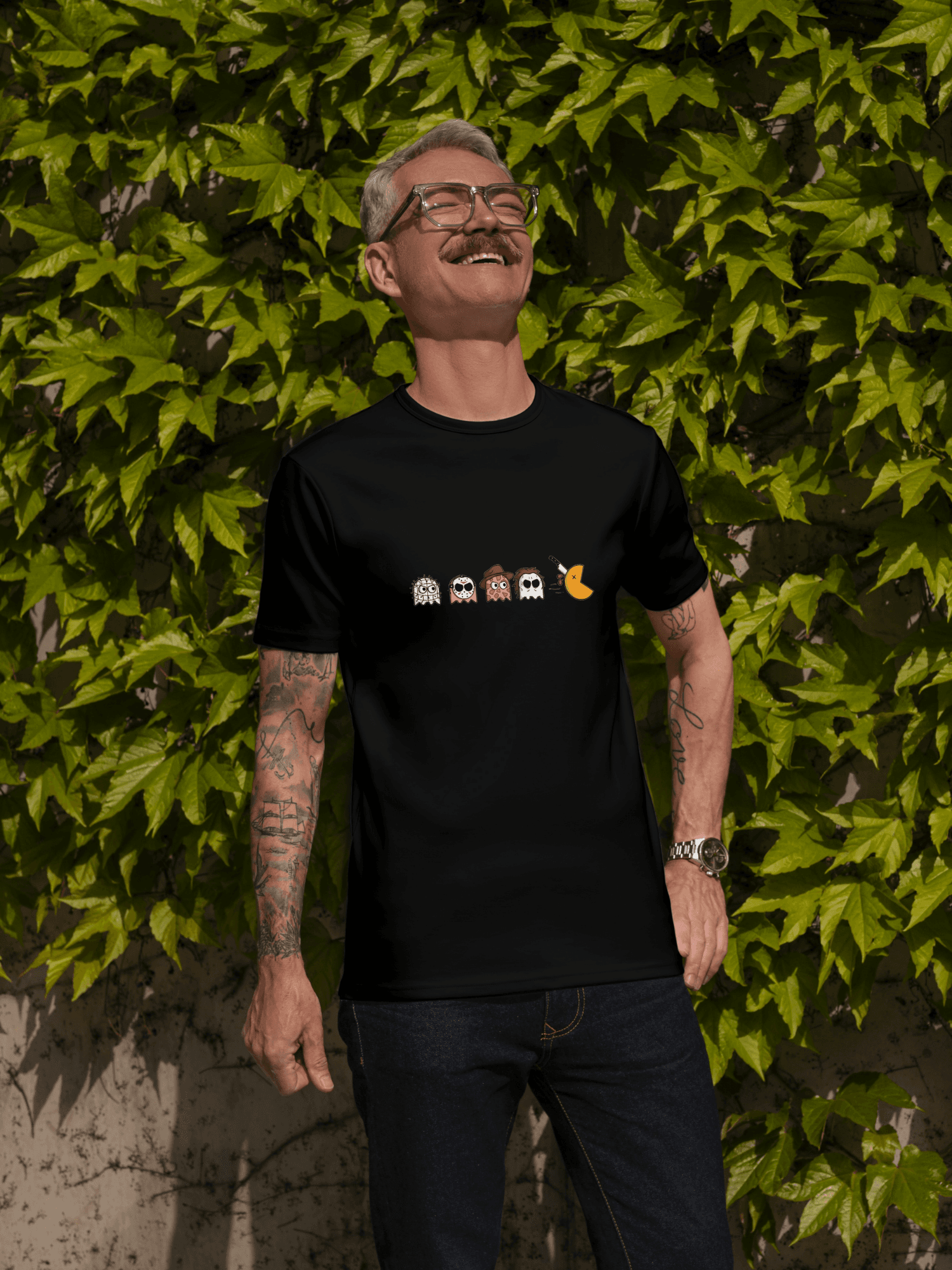 Packman Horror style baskılı tshirt byanatoli