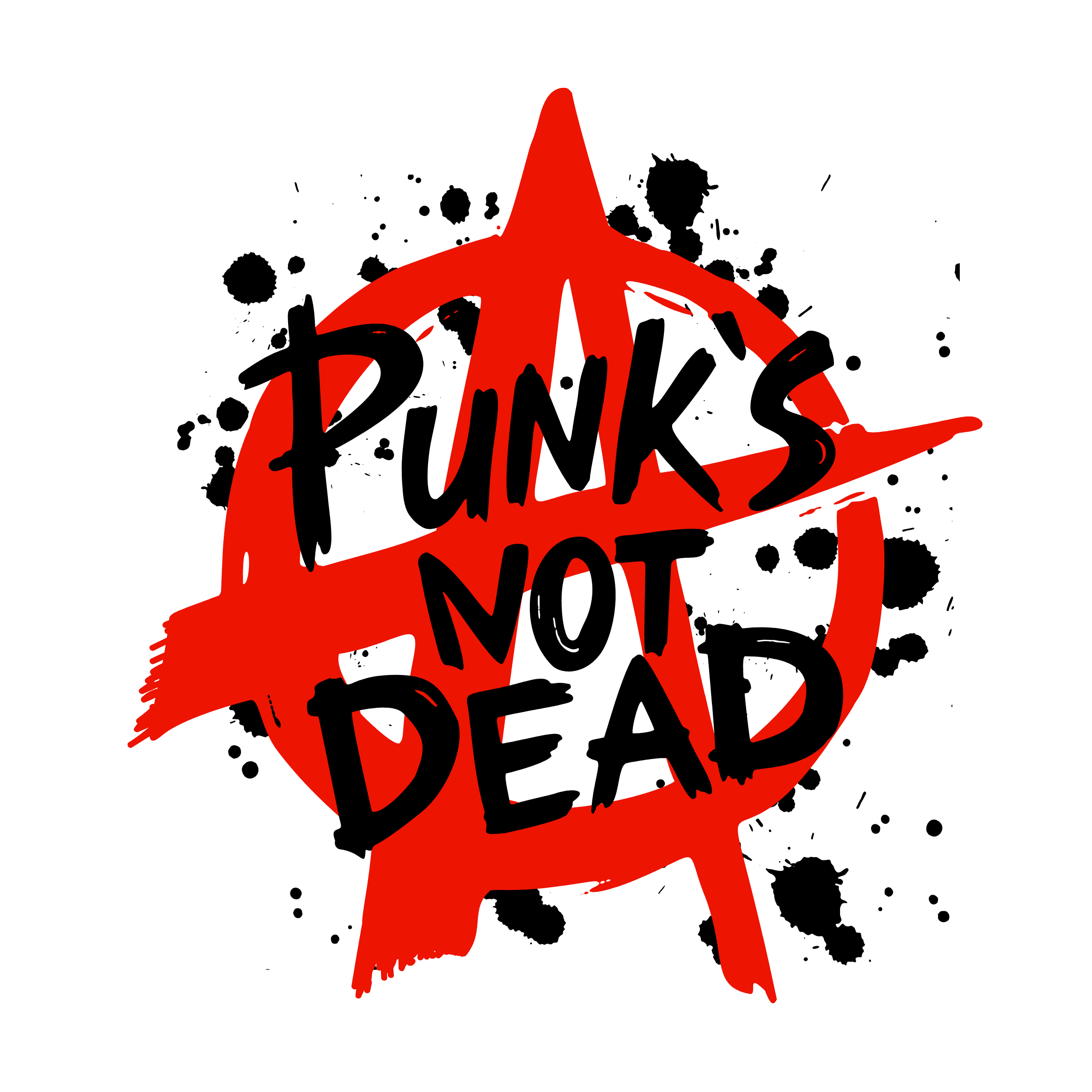 Punk not Dead sitcker şeffaf 6cm