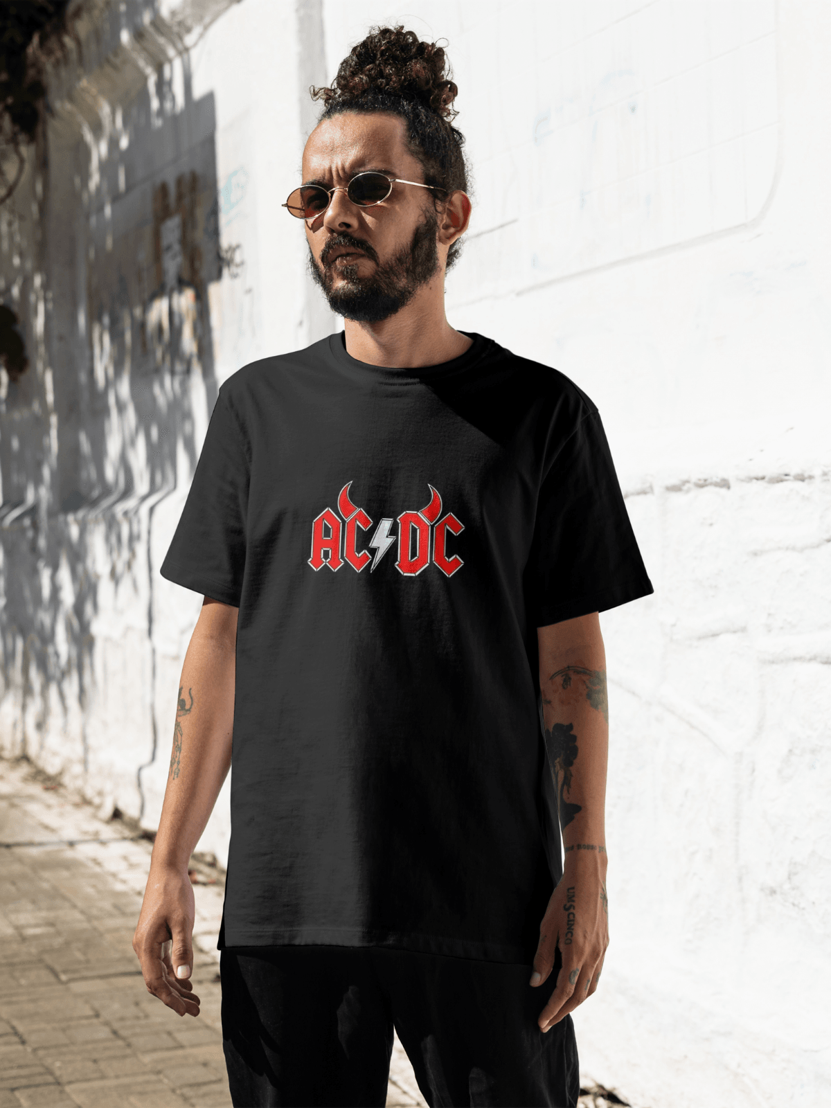 Ac Dc baskılı tshirt