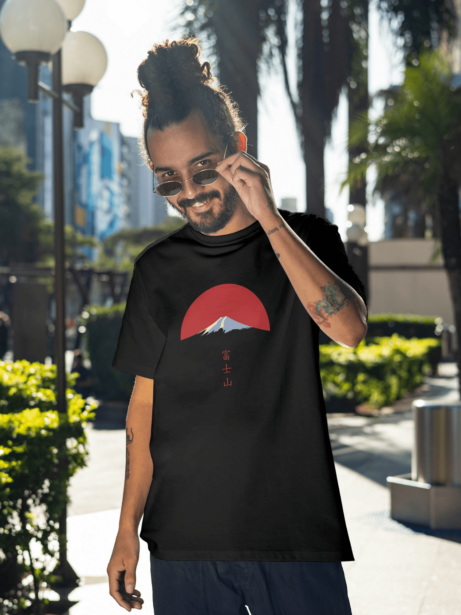 Fuji Dağı baskılı tshirt byanatoli