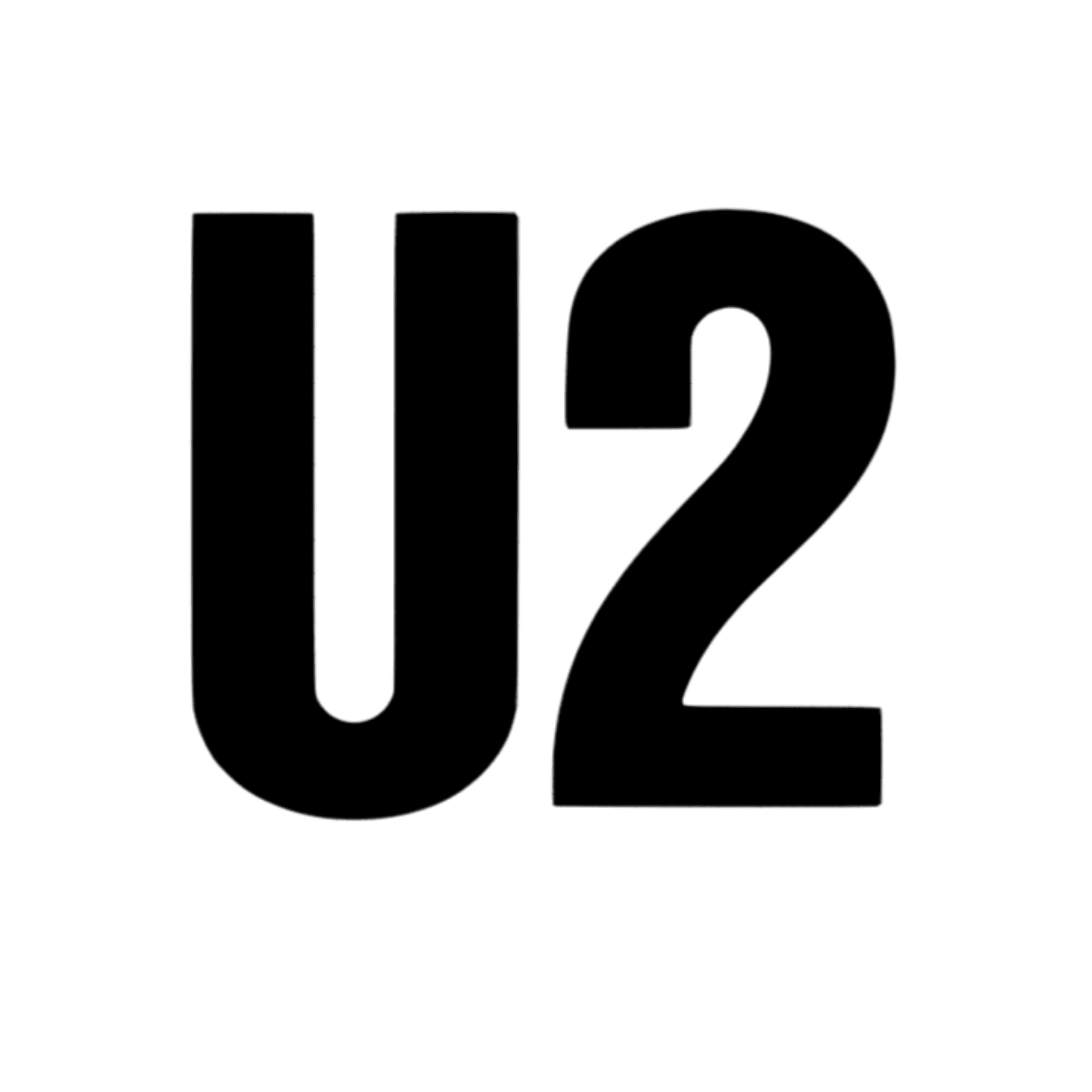 U2 Sticker şeffaf 6cm