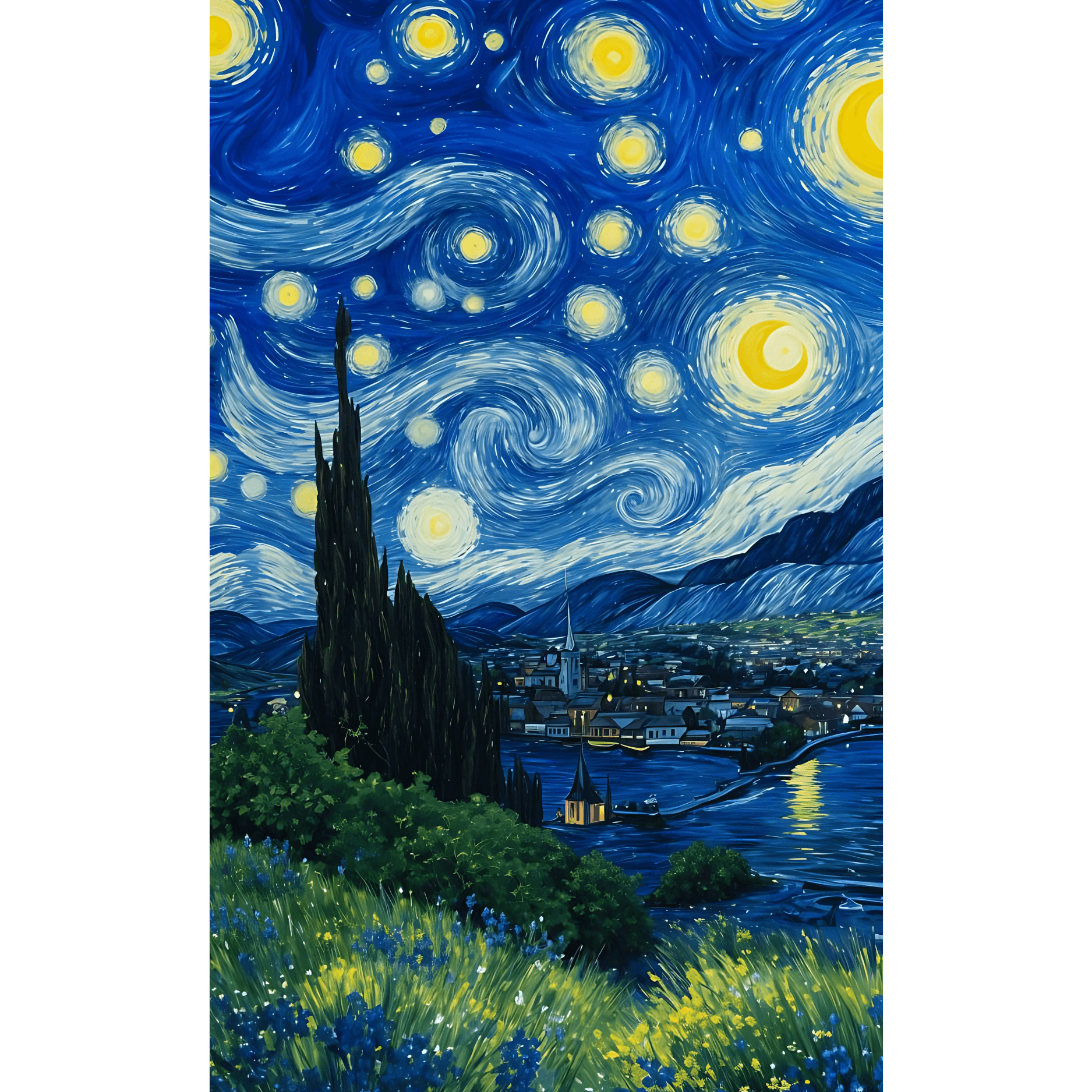 The Starry Night Sticker 