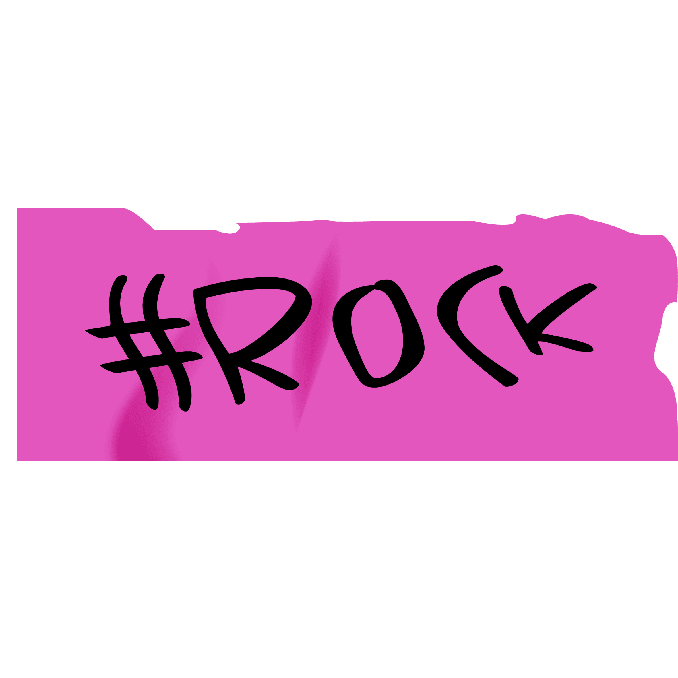 Rock Şeffaf sticker 6 cm