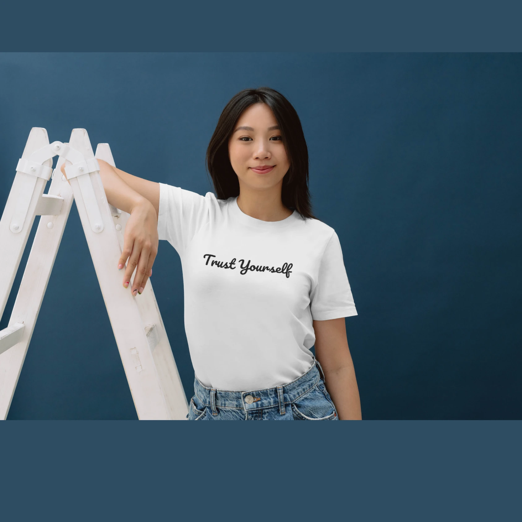 Trust Yourself basklı t-shirt