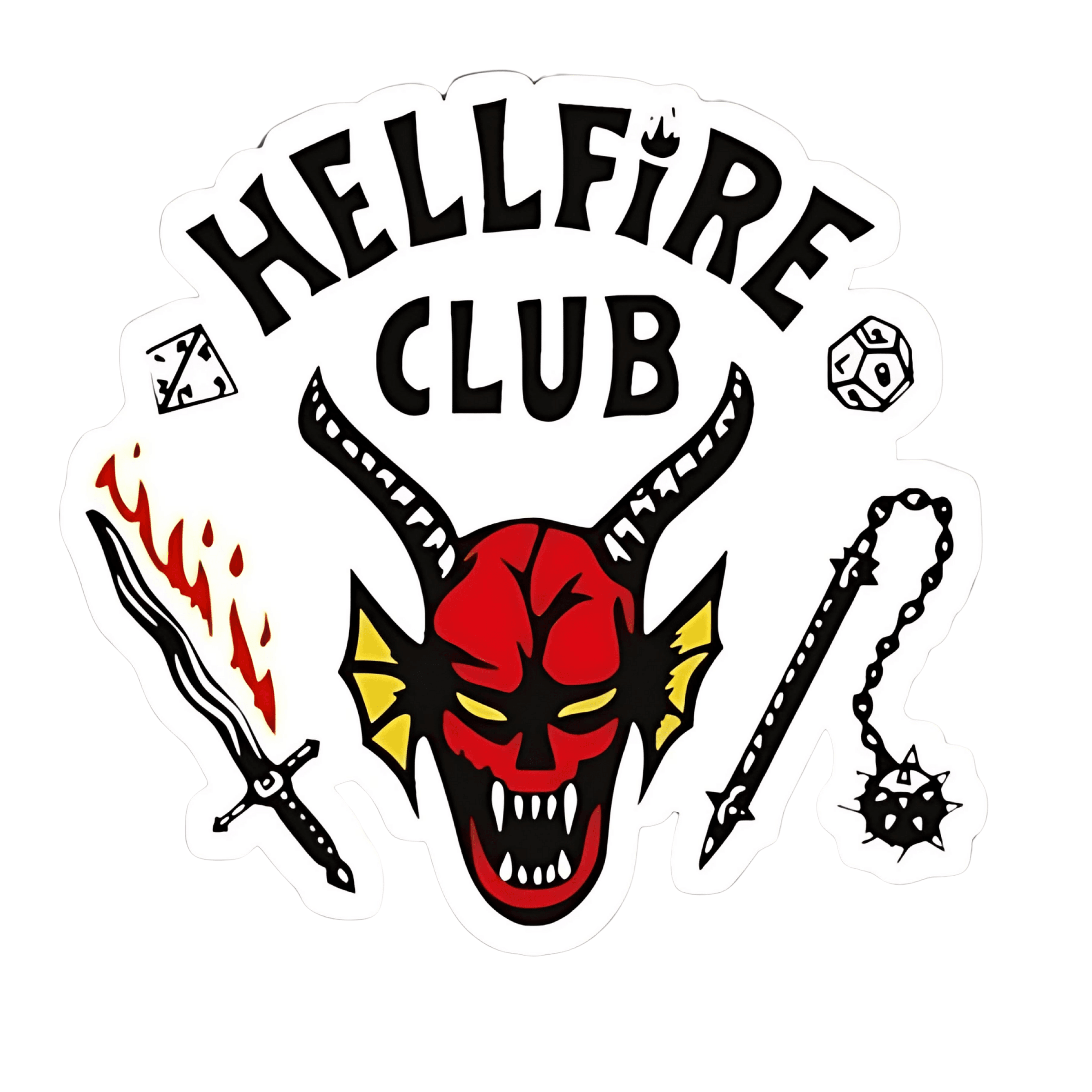 Hellfire club sticker şeffaf 6cm 