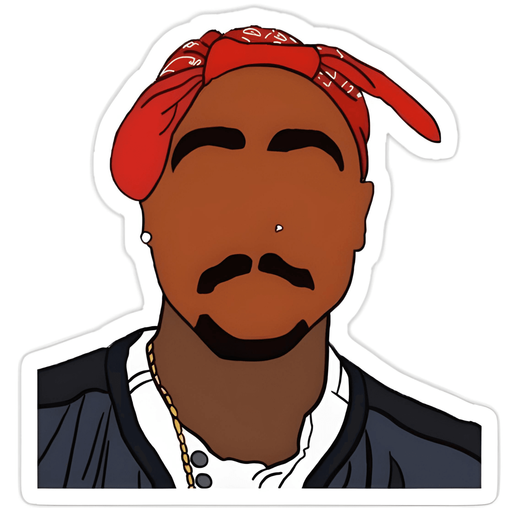 2pac Sticker 6cm