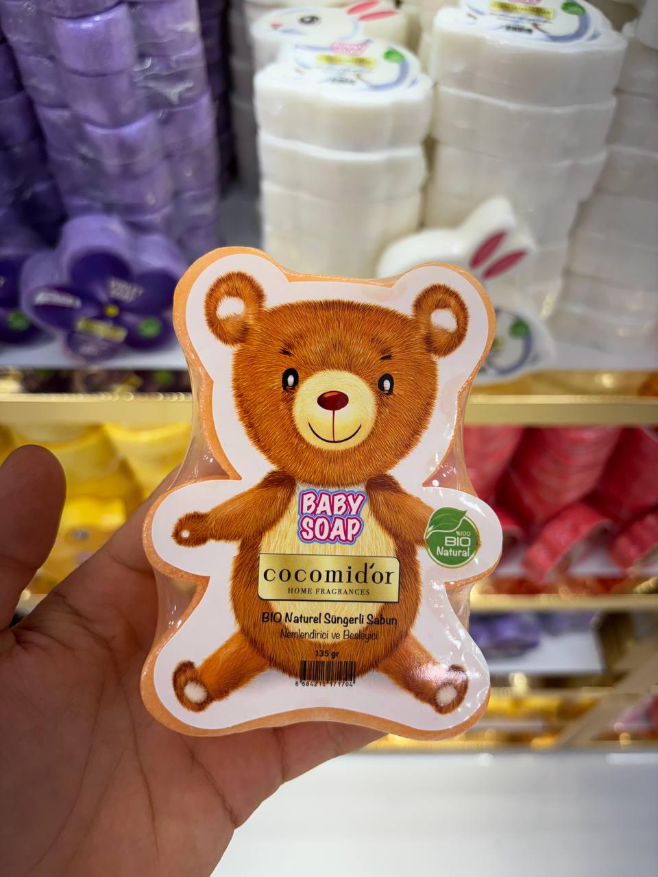 Süngerli Sabun Ayıcık Çocuk Sabunu