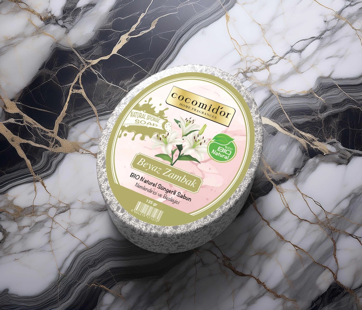 Süngerli Sabun Beyaz Zambak