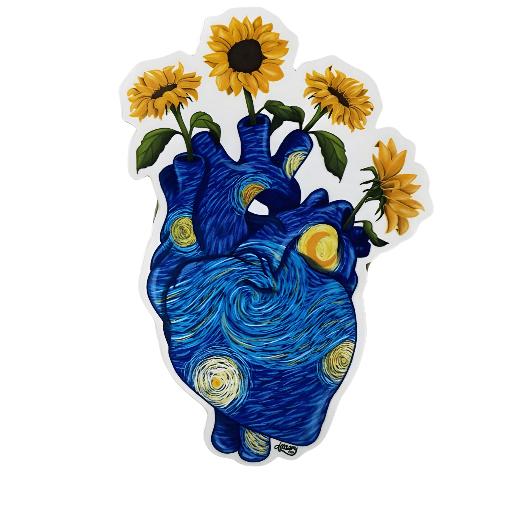 Heart of Vincent Vanh Gogh sticker 6cm