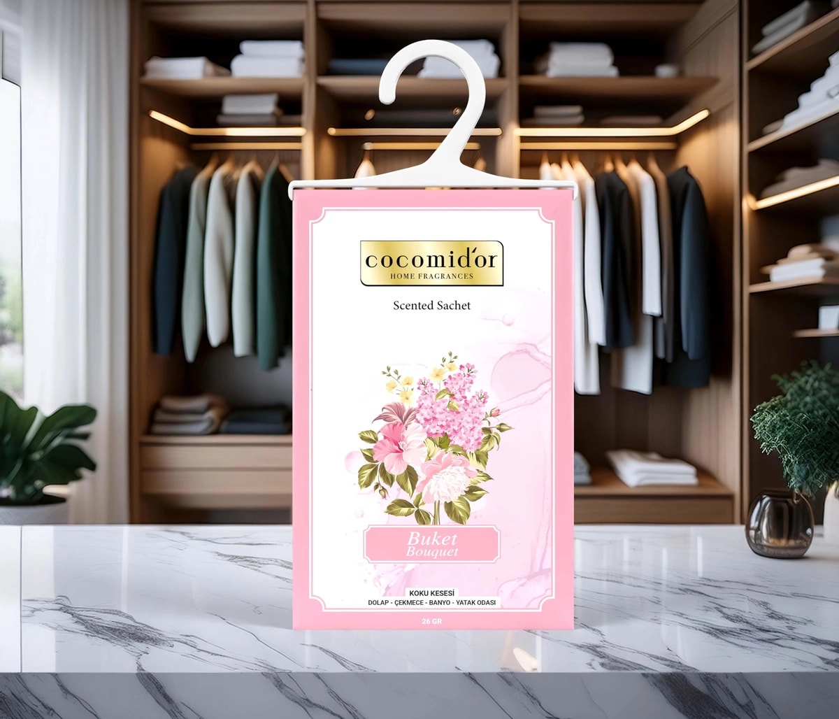 Dolap Kokusu Askılı Buket Buquet