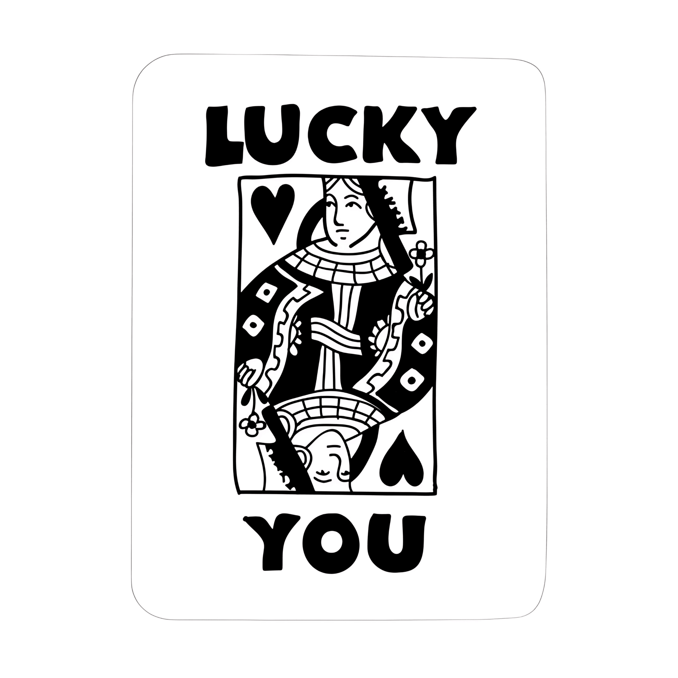 Lucky You sticker şeffaf 6cm 