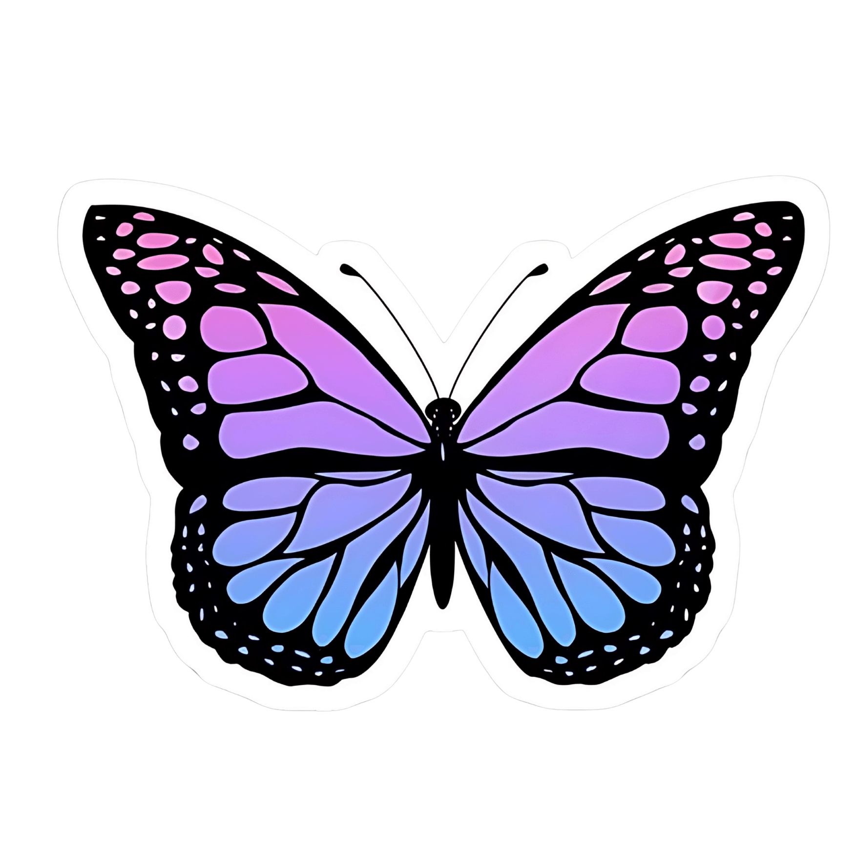 Purple butterfly V2  STİCKER 6CM