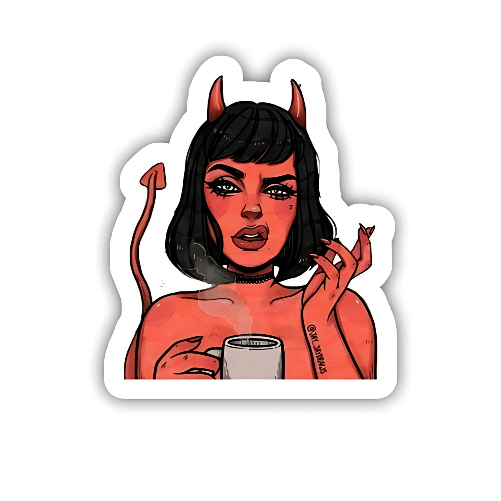 Devil Girl Sticker 6cm