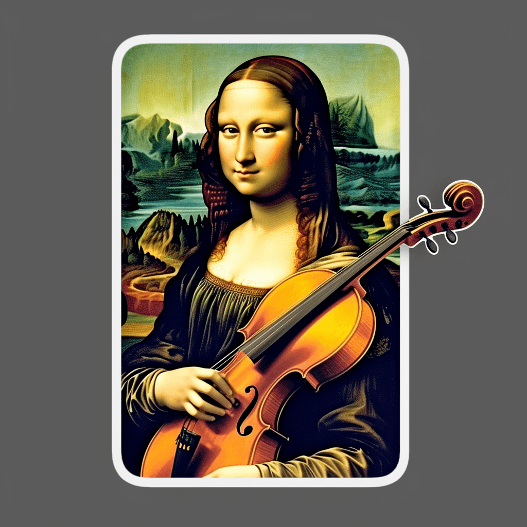 Mona Lisa ve Keman şeffaf 6 cm