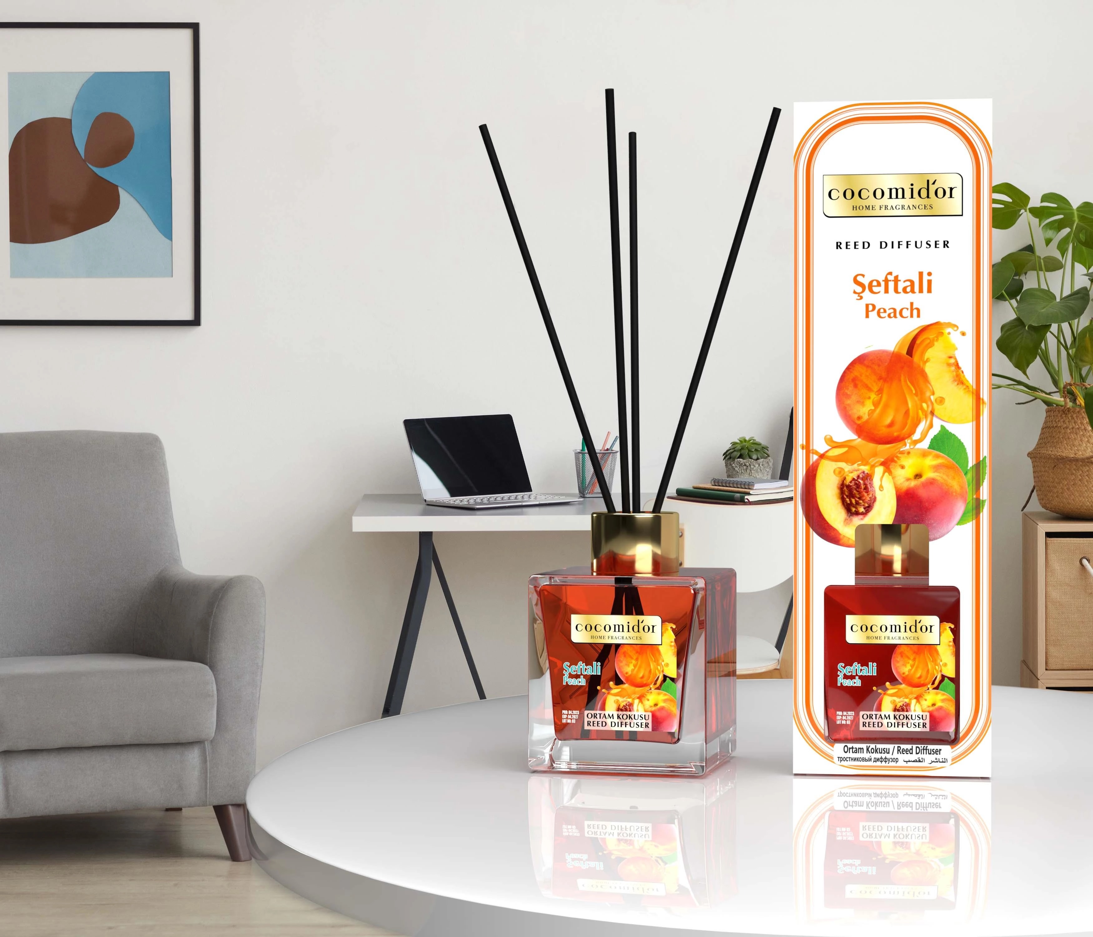 Çubuklu Oda Parfümü Şeftali Peach