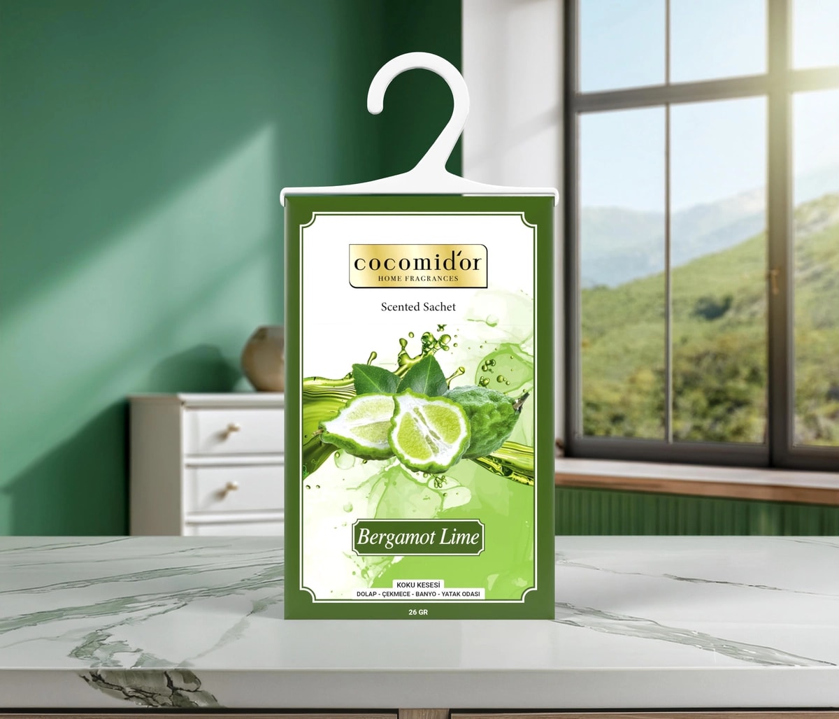 Dolap Kokusu Askılı  Bergamot Lime