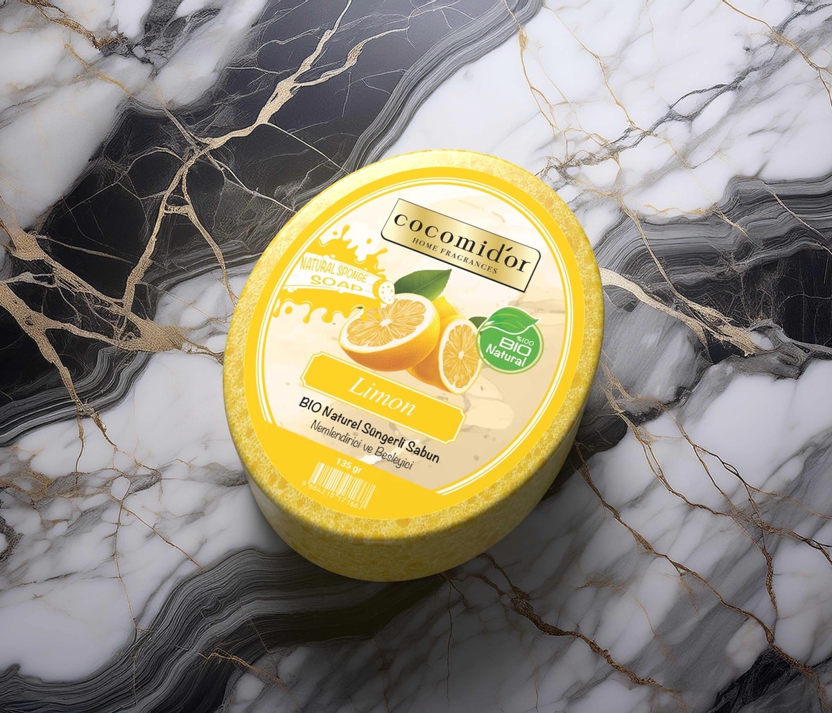 Süngerli Sabun Limon Aromalı Lemon