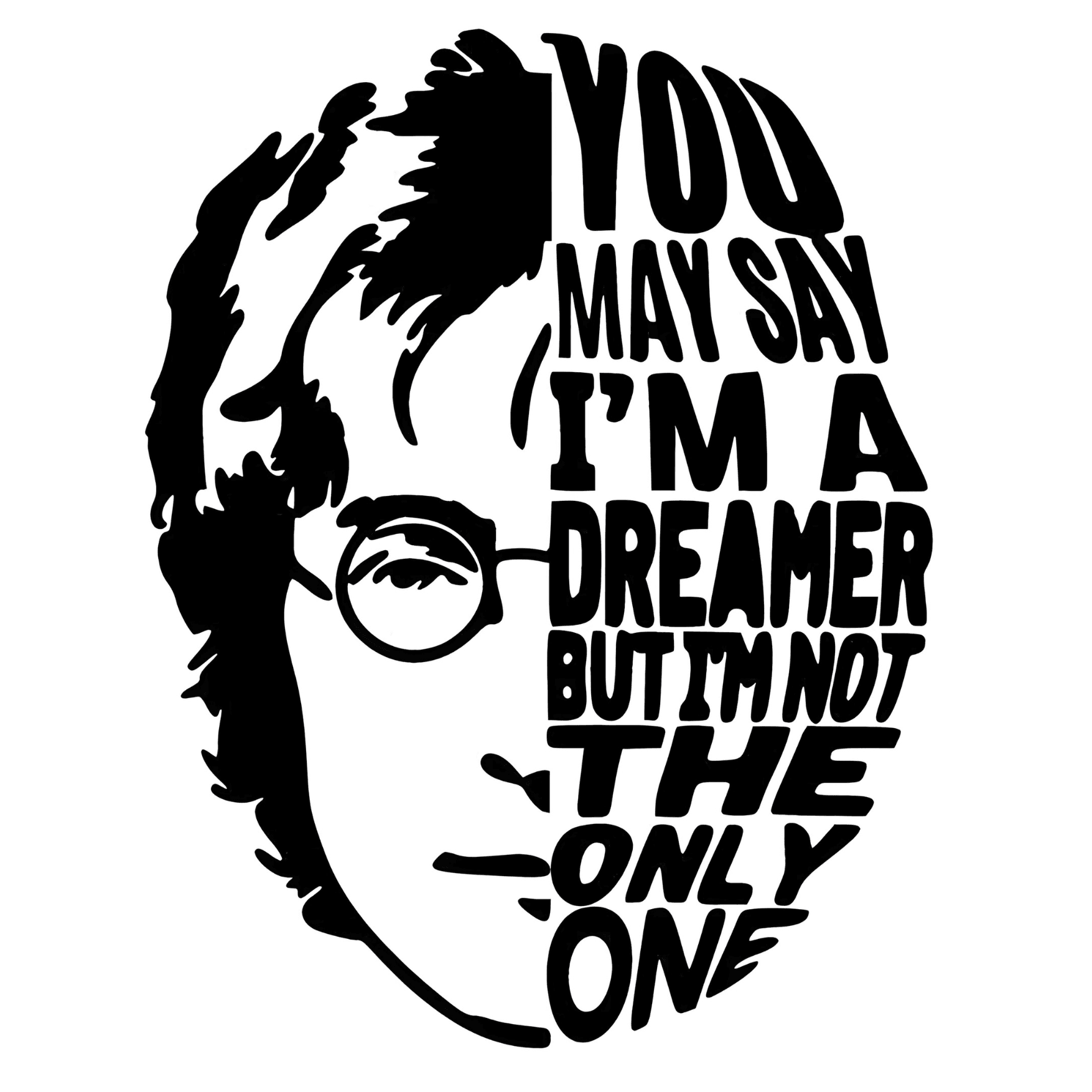 John Lennon sticker 6cm