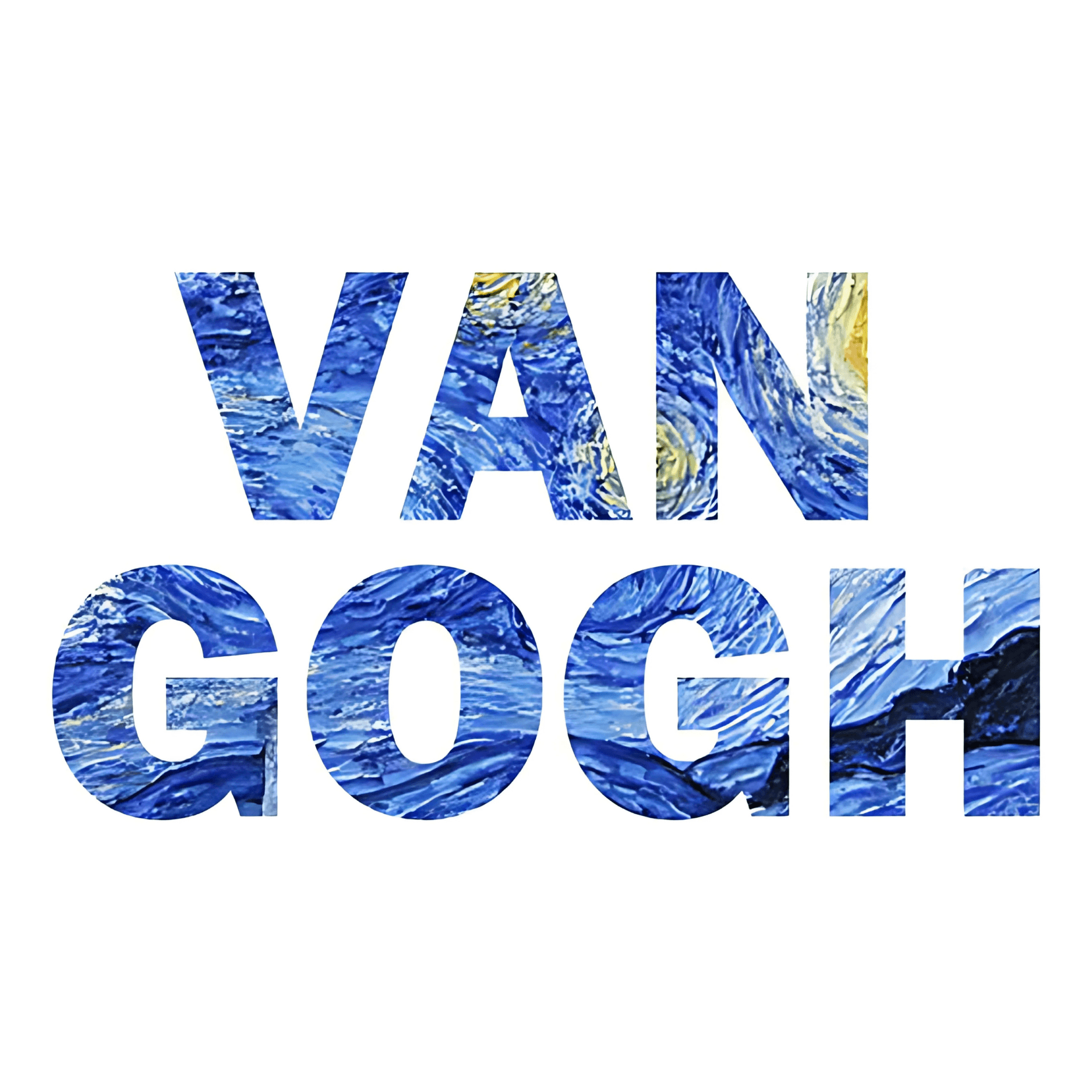 Van Gogh yazılı  Yıldızlı Geceler – Van Gogh Sticker Koleksiyonu