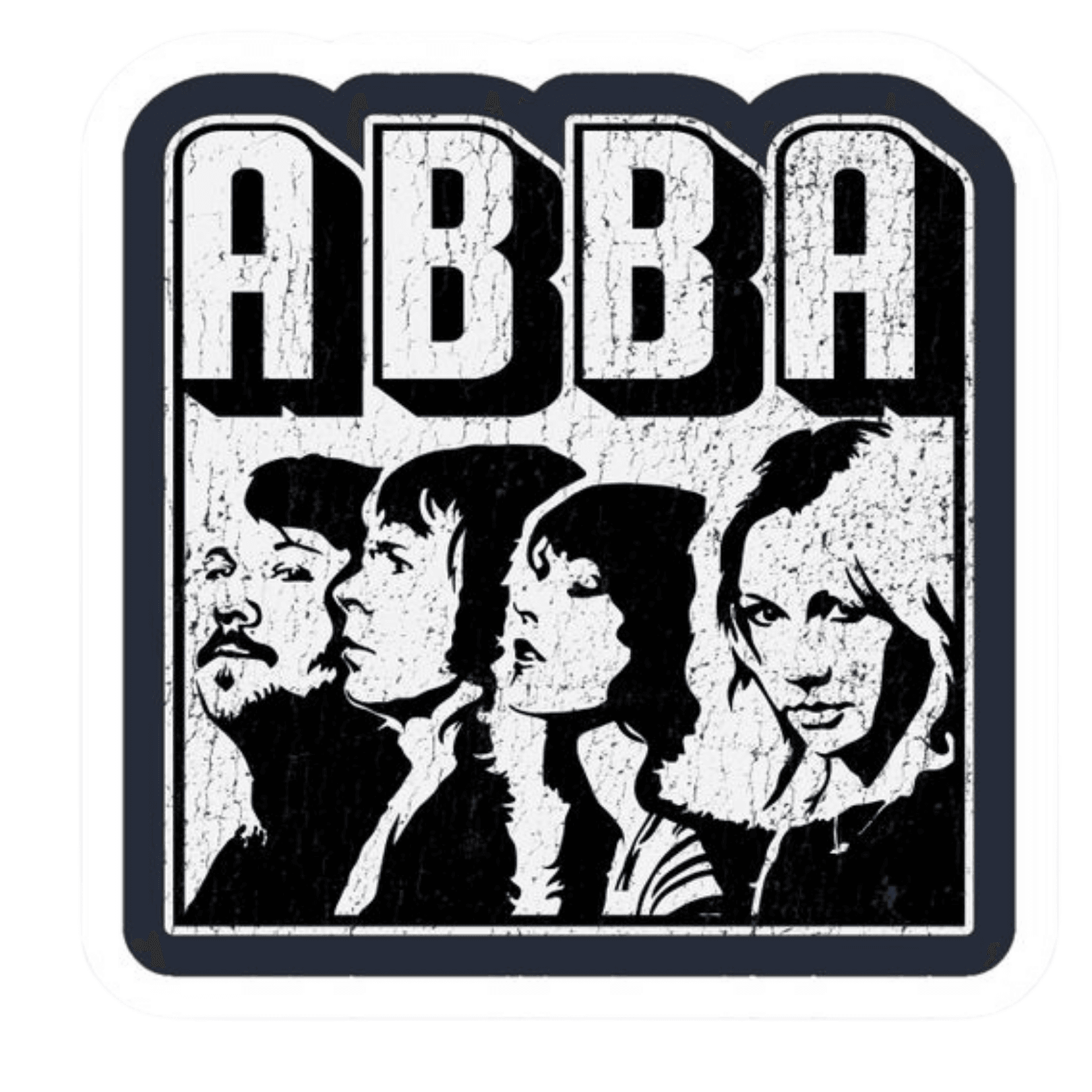 Abba band group Sticker 6cm