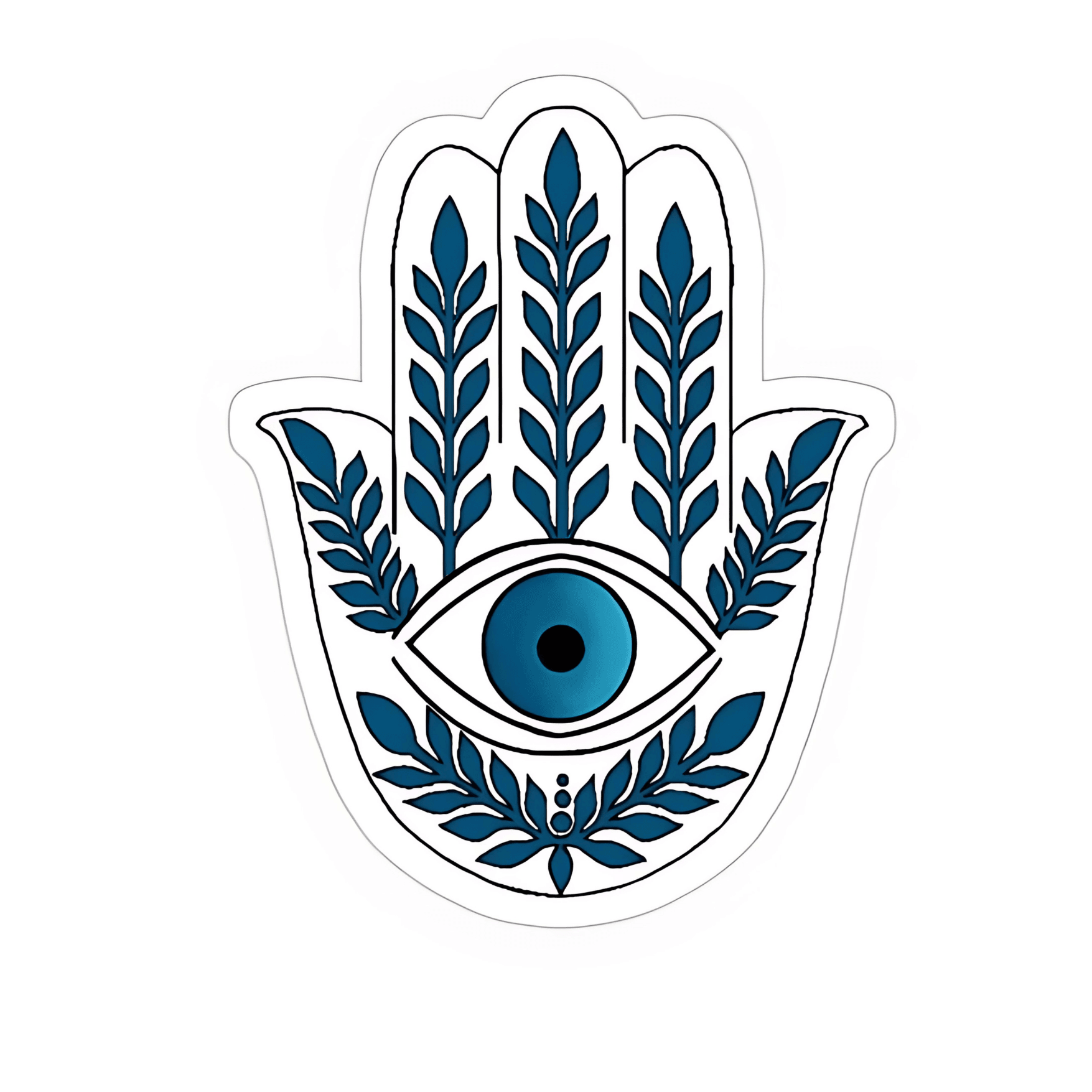 Hamsa Hand with eye sticker 6cm