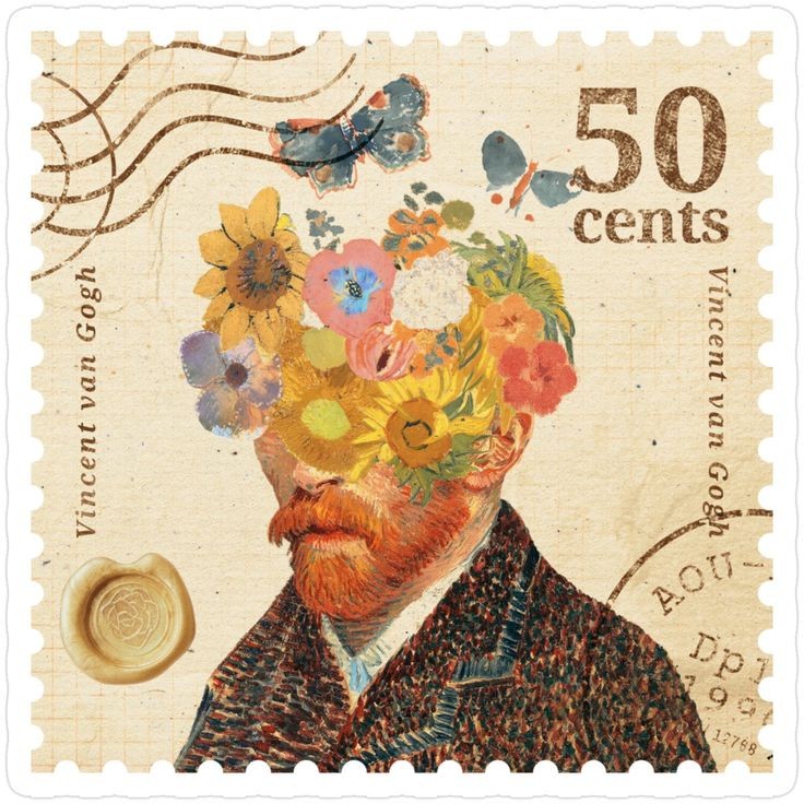 Vincent Pul 50 cents Yıldızlı Geceler – Van Gogh Sticker Koleksiyonu