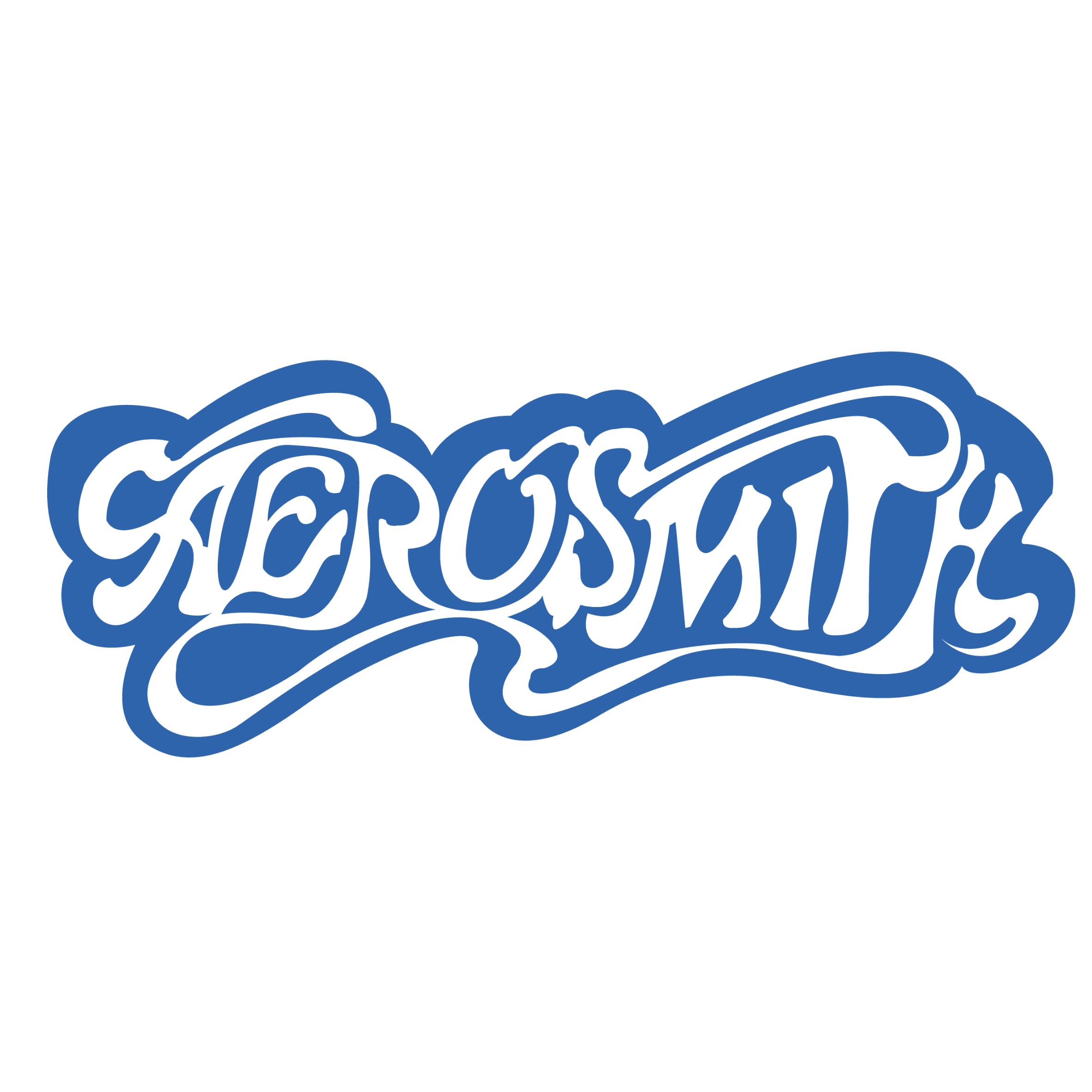 Aerosmith mavi sticker şeffaf 6 cm